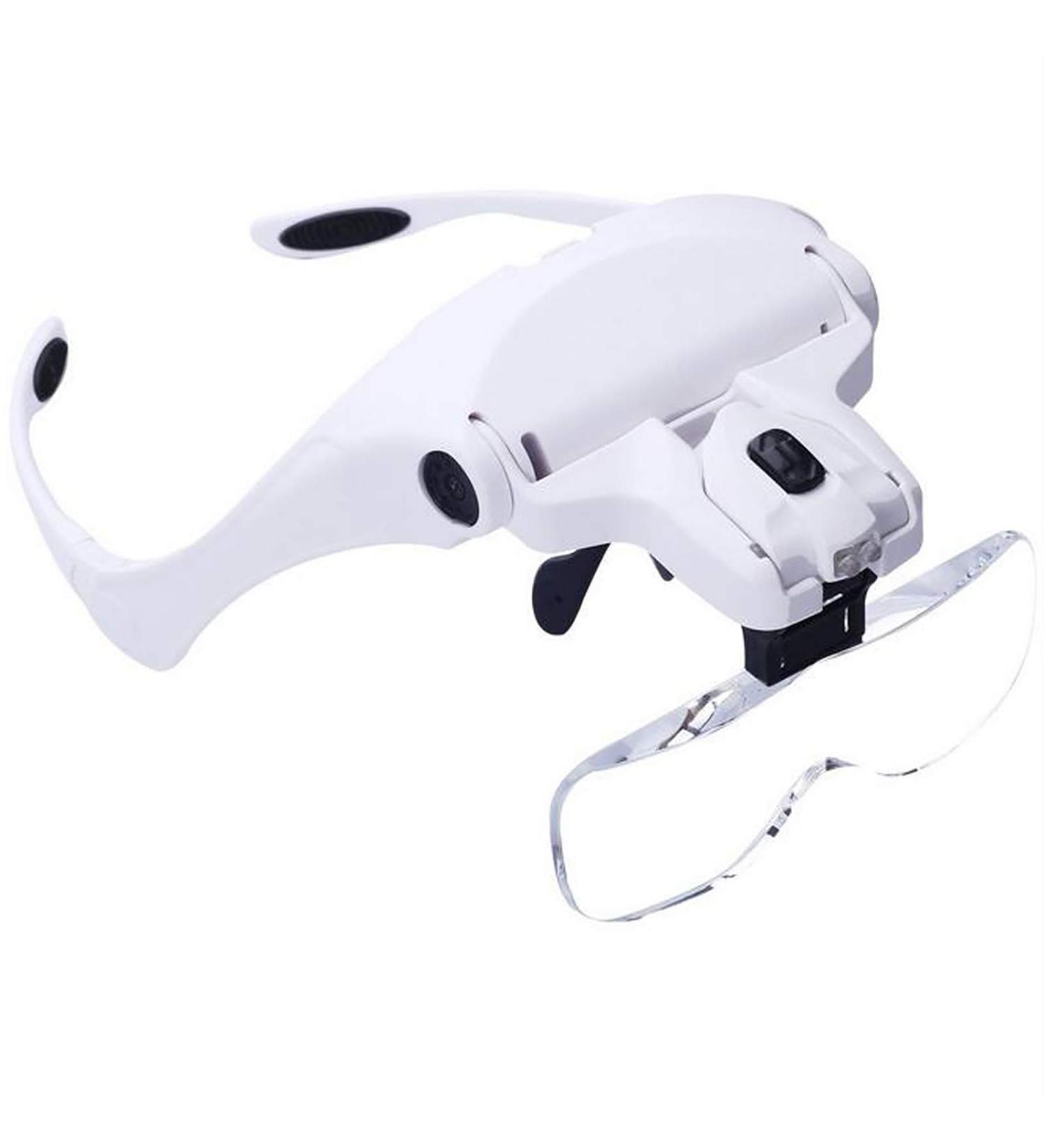 Ruiqas Illuminated Headband Magnifier with 5 Detachable Lens Light for Reading Jewelry Crafts Loupe Watch Electronic Repair - Buy Online on GoSupps.com