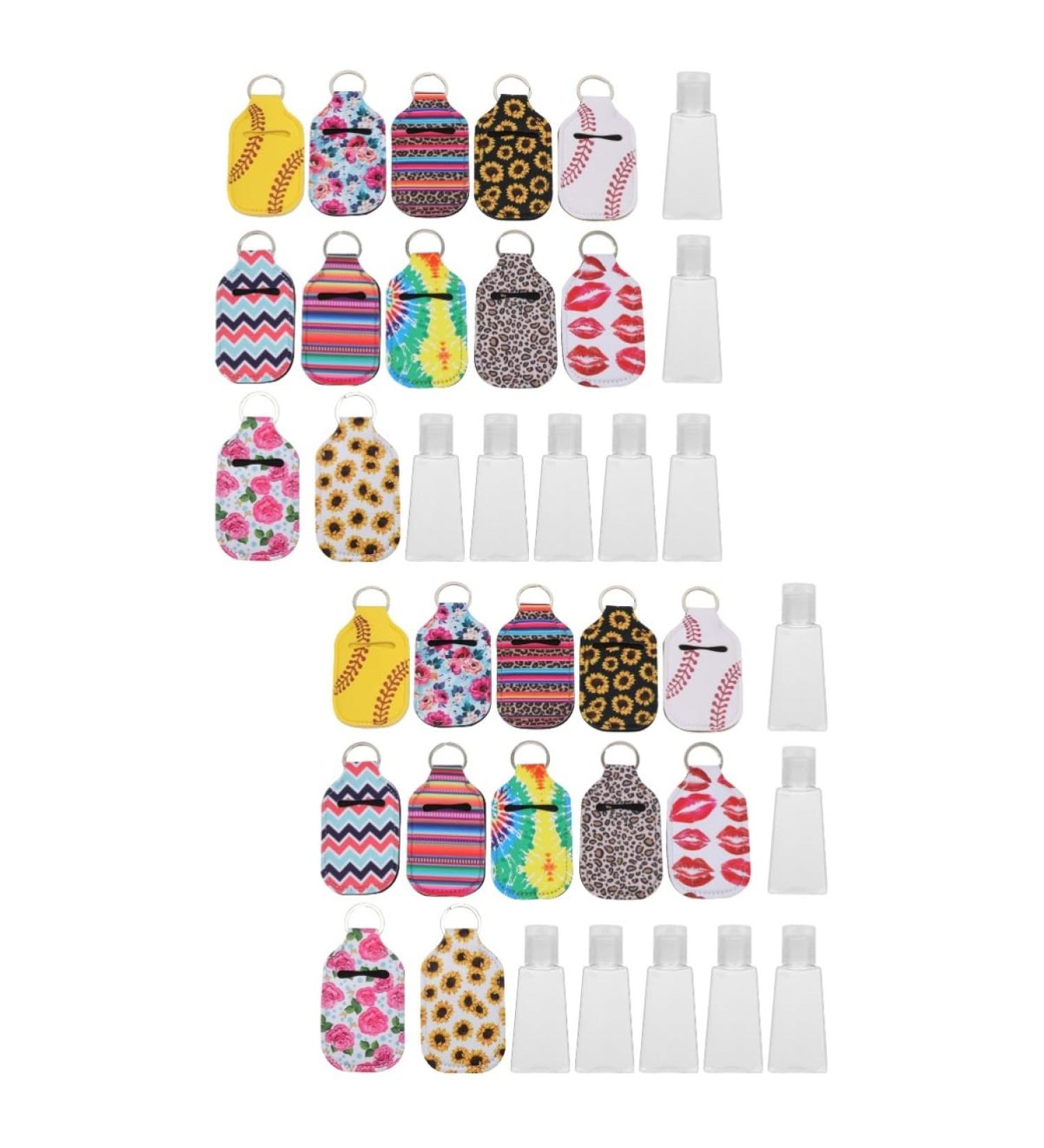 Lurrose 48 STK Bottle Set - Portable Travel Shampoo Containers & Key Trailer Holders | Multi-Color NEOPRES 10.5x6cm | Ideal for Detergent & Travel - Buy Online on GoSupps.com