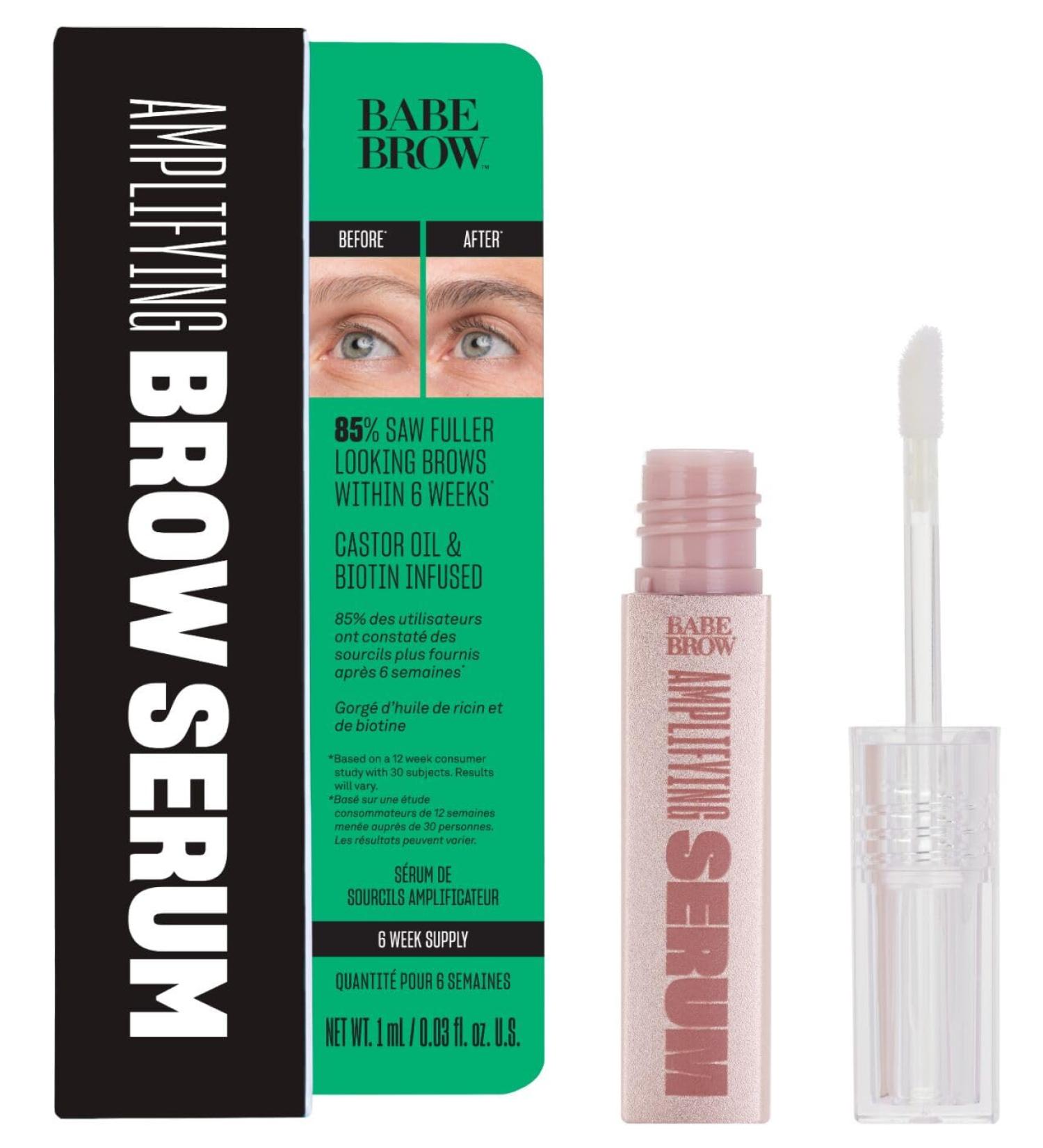 Babe Original Eyebrow Serum For Thicker Brows - Brow Serum with Castor Oil Biotin Repairing Amino Acids 0.03 Fl Oz (Pack of 1) - Buy Online on GoSupps.com