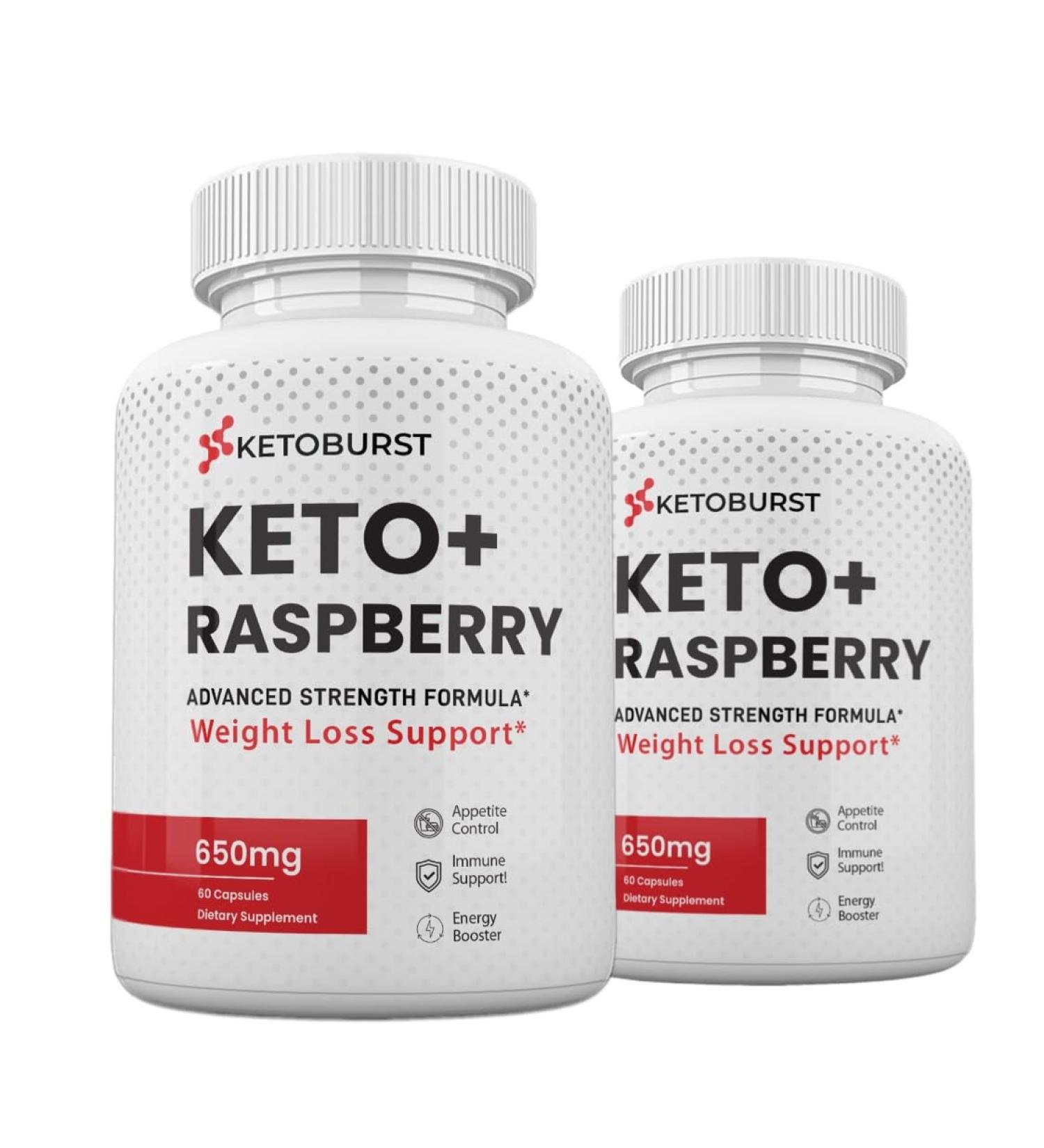 (2 Pack) KetoBurst Keto+ Raspberry Advanced Formula - KetoBurst Capsules Dietary Supplement (120 Capsules)