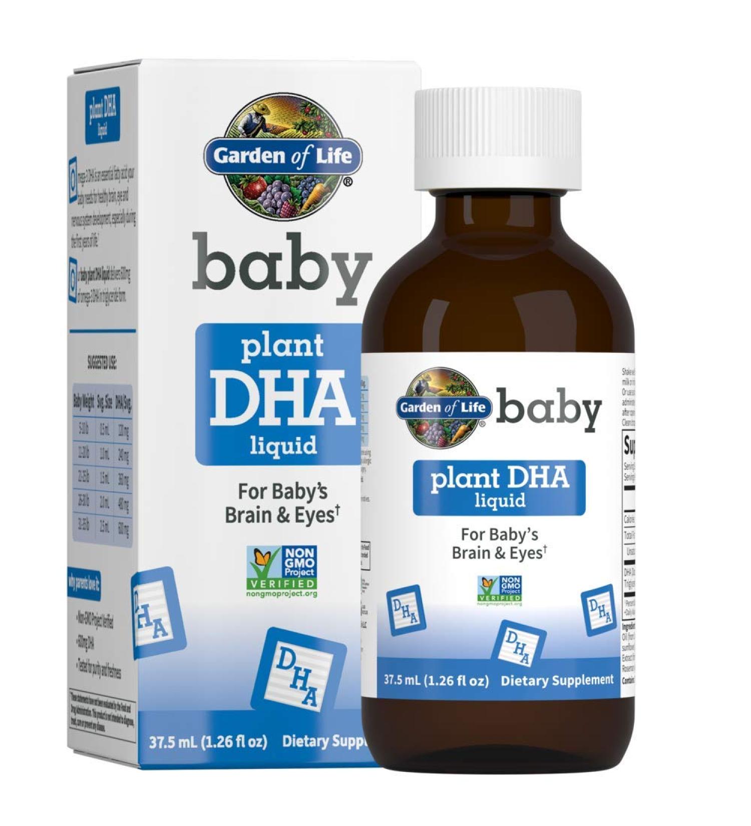 Garden of Life Baby Plant DHA Liquid 1.26 fl oz | Essential Omega-3 for Infants - Buy Online on GoSupps.com