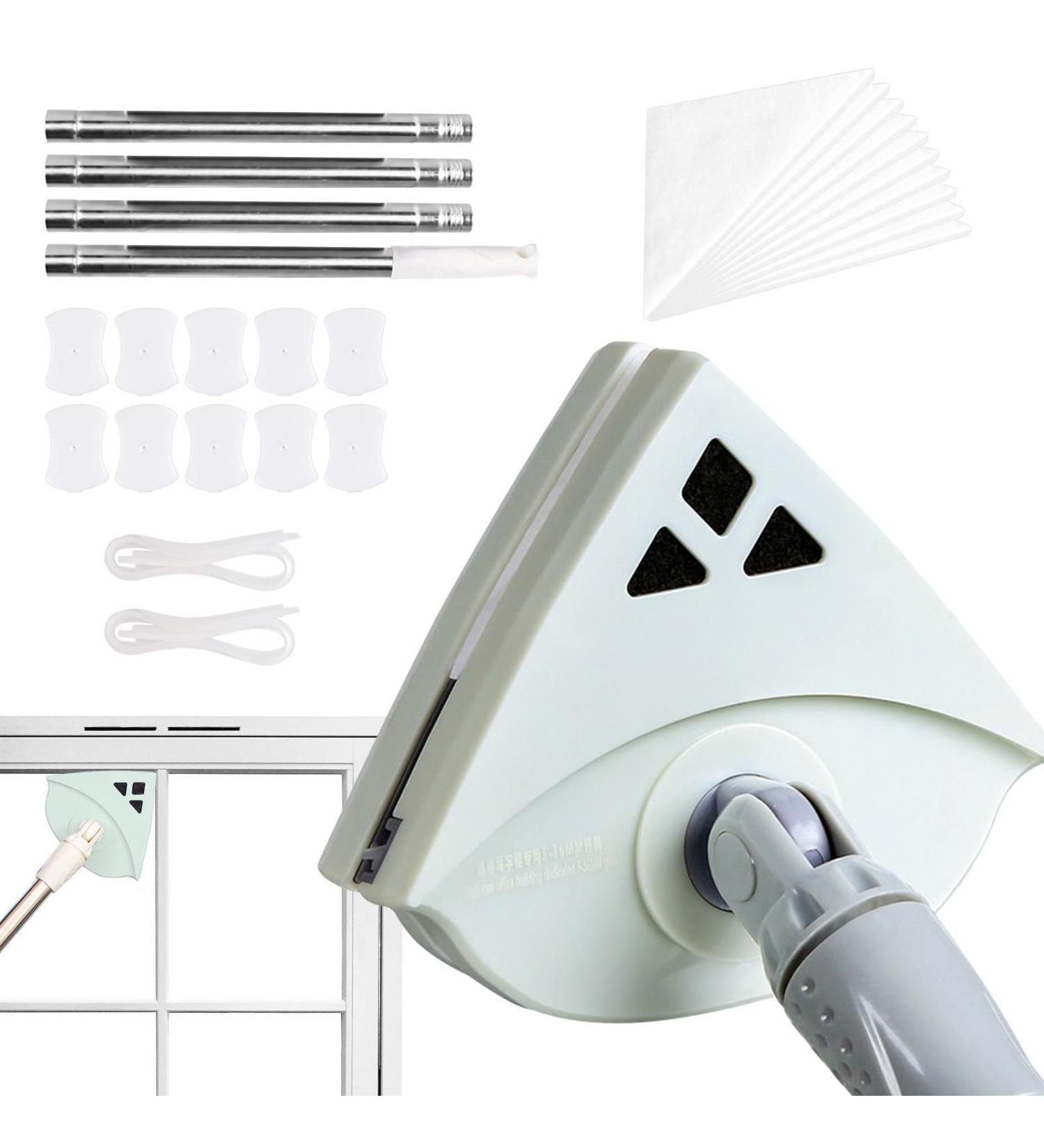 Magnetic Window Washer Double Sided Glass Cleaner Two-Sided Magnet Window Glass Washer with Retractable Rod for Kitchen Glass Welts Light Green - Buy Online on GoSupps.com