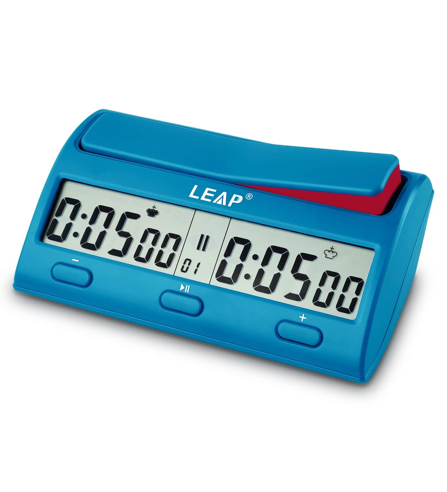 LEAP Advanced Digital Chess Timer with 7 Timing Modes - Blue - Buy Online on GoSupps.com