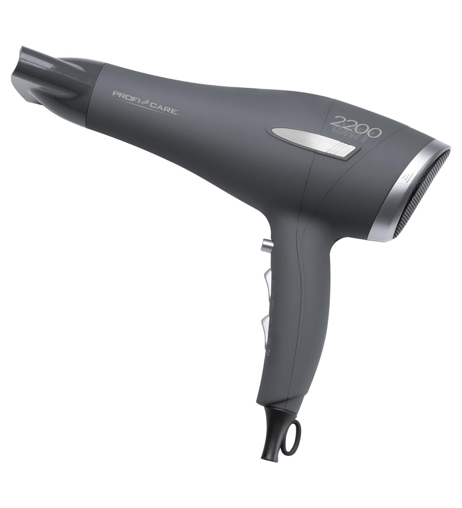 Professional Care hairdryer with 3 settings hanging eye hairdryer with Cool Shot and shaping nozzle 2 blowing settings with 2200 W incl 2 spare filters PCHT 3045 gray White - Buy Online on GoSupps.com