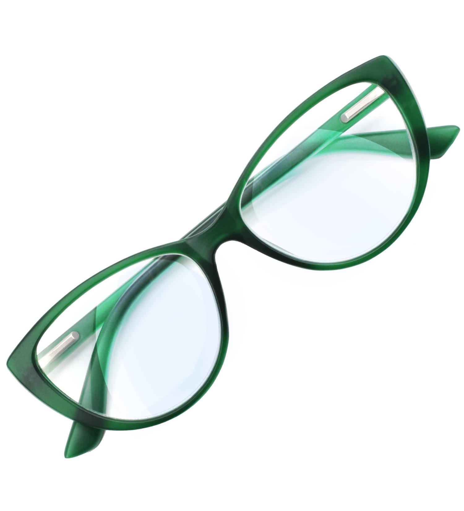 Stylish CAT-Eye Reading Glasses for Women - Sanico Andes Green 2.5 Dioptries | International Shipping Available - Buy Online on GoSupps.com