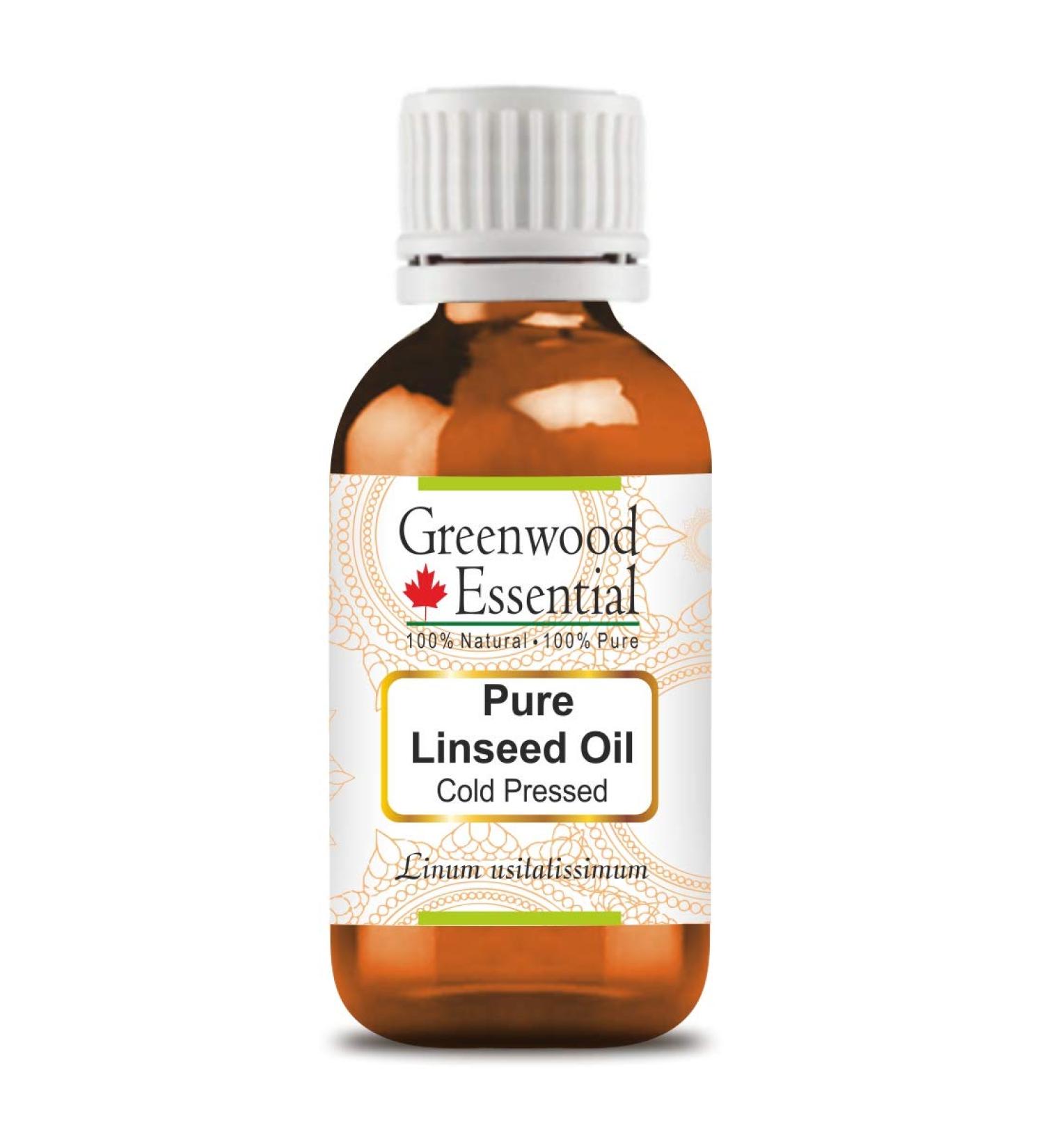 Greenwood Essential Huile de lin naturelle (Linum usitatissimum) press e froid 15 ml - Buy Online on GoSupps.com