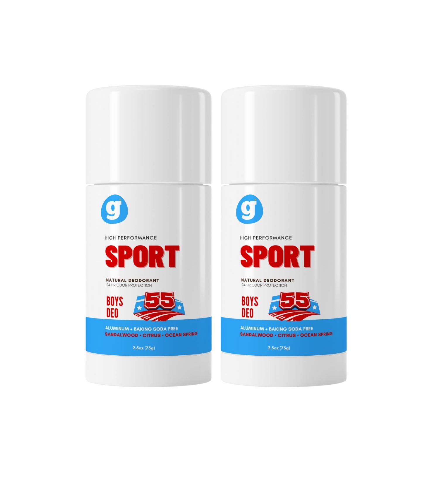 GrowingBasics Deodorant for Boys Ages 8 & Up (Set of 2) - SPORT A - Aluminum-Free Stick for Kids & Teens - Grownish Ocean Spring-Essence for Freshness - Buy Online on GoSupps.com