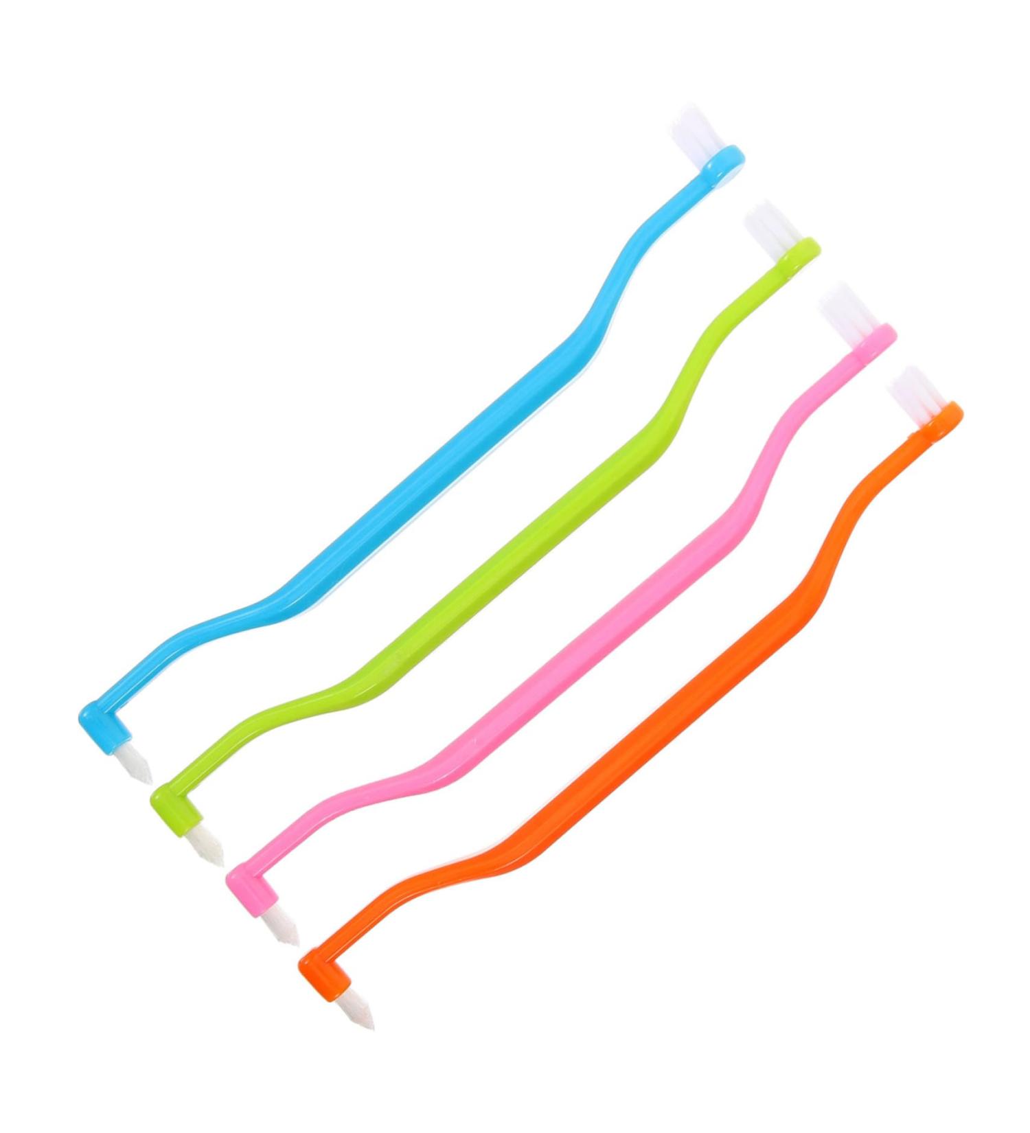 Beaupretty 4-Piece Double Head Toothbrush Set | Wear-Resistant Ergonomic Conical Design for Optimal Oral Care | Ideal for International Shipping - Buy Online on GoSupps.com
