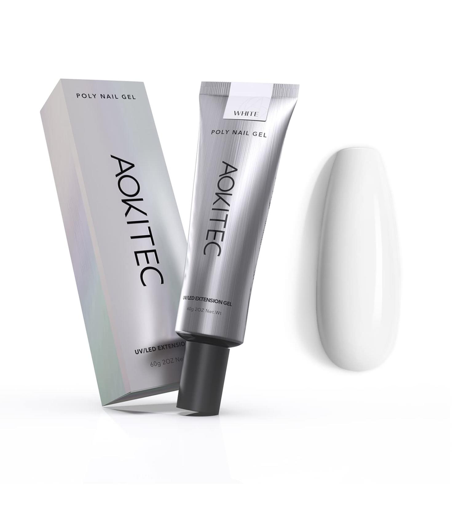 60ml White Poly Extension Nail Gel - Quick Building UV Gel for Salon-Quality Manicures | Perfect for Beginners and Pro Nail Techs - Buy Online on GoSupps.com
