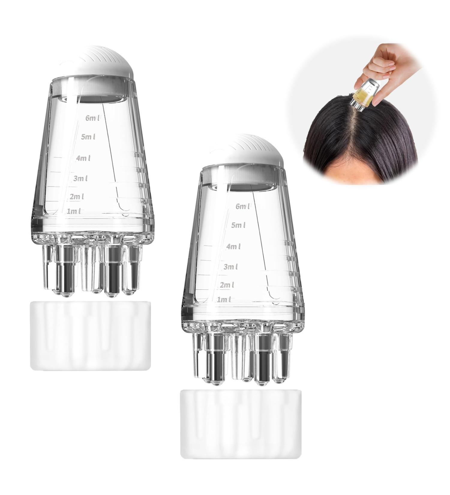 Hair Oil Applicator Bottle| 6ml Hair Massage Comb with Roller Ball| Portable Root Comb Applicator Bottle for Hair| Hair Scalp Applicator| Liquid Dispenser for Enhanced Hair Growth & Scalp Health (2) - Buy Online on GoSupps.com