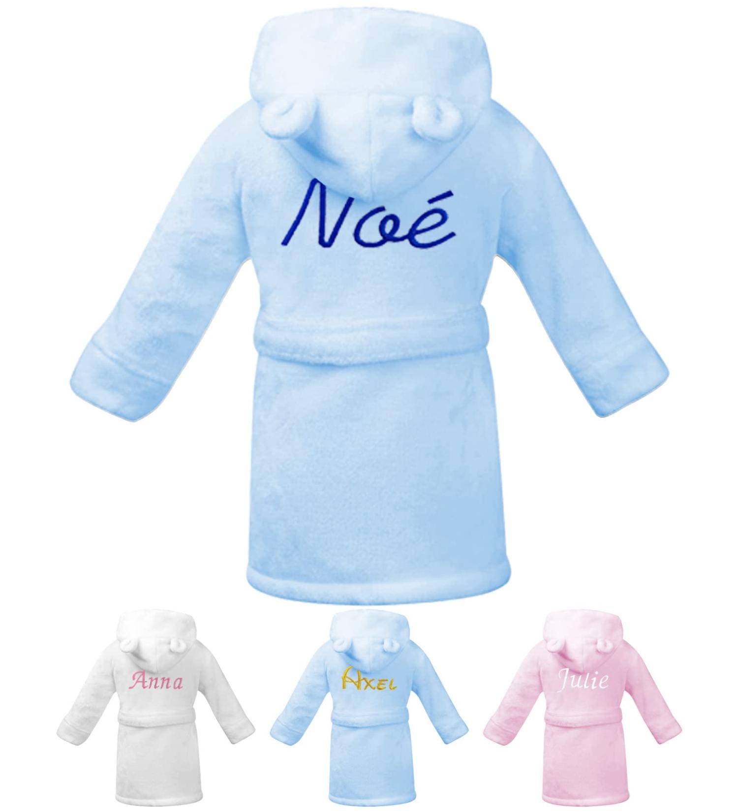 KDO Magic Personalized Baby Bathrobe | Embroidered First Name | Hooded Gift Idea for 12-18 Months | Blue | Perfect for Christmas & Birthdays - Buy Online on GoSupps.com