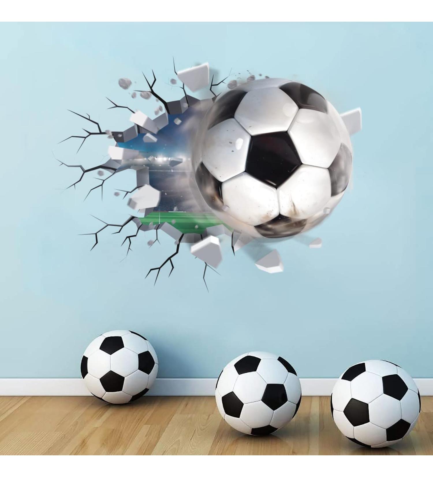 Toarti 3D Football Wall Stickers - Soccer Vinyl Decal for Boys Bedroom - Buy Online on GoSupps.com