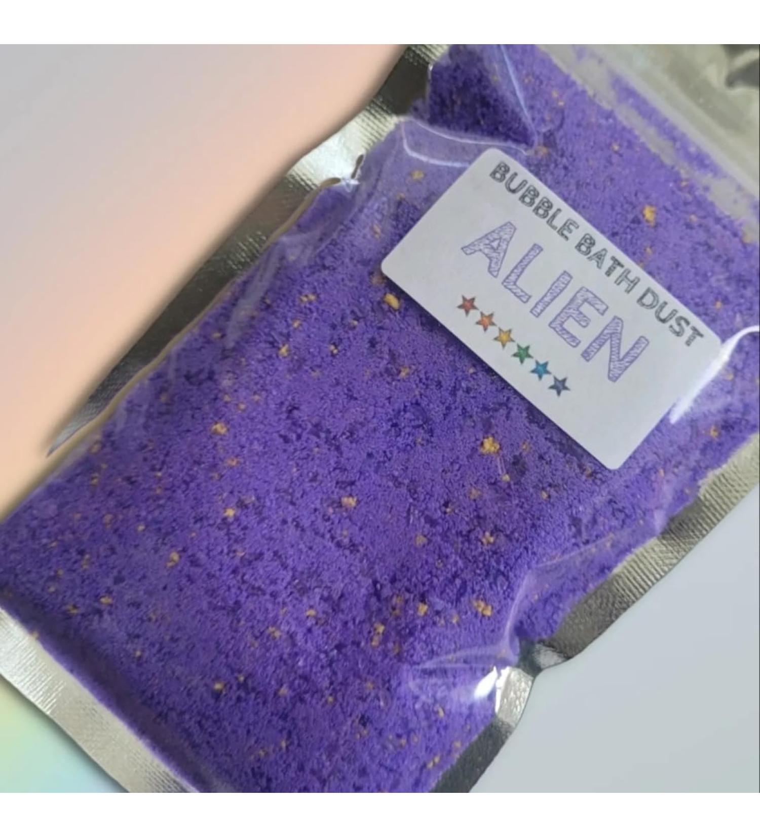 Handmade Bubble Bath Dust - Various Scents (Bath Bomb Dust with Lasting Bubbles) Contains Epsom Salts (Alien*)