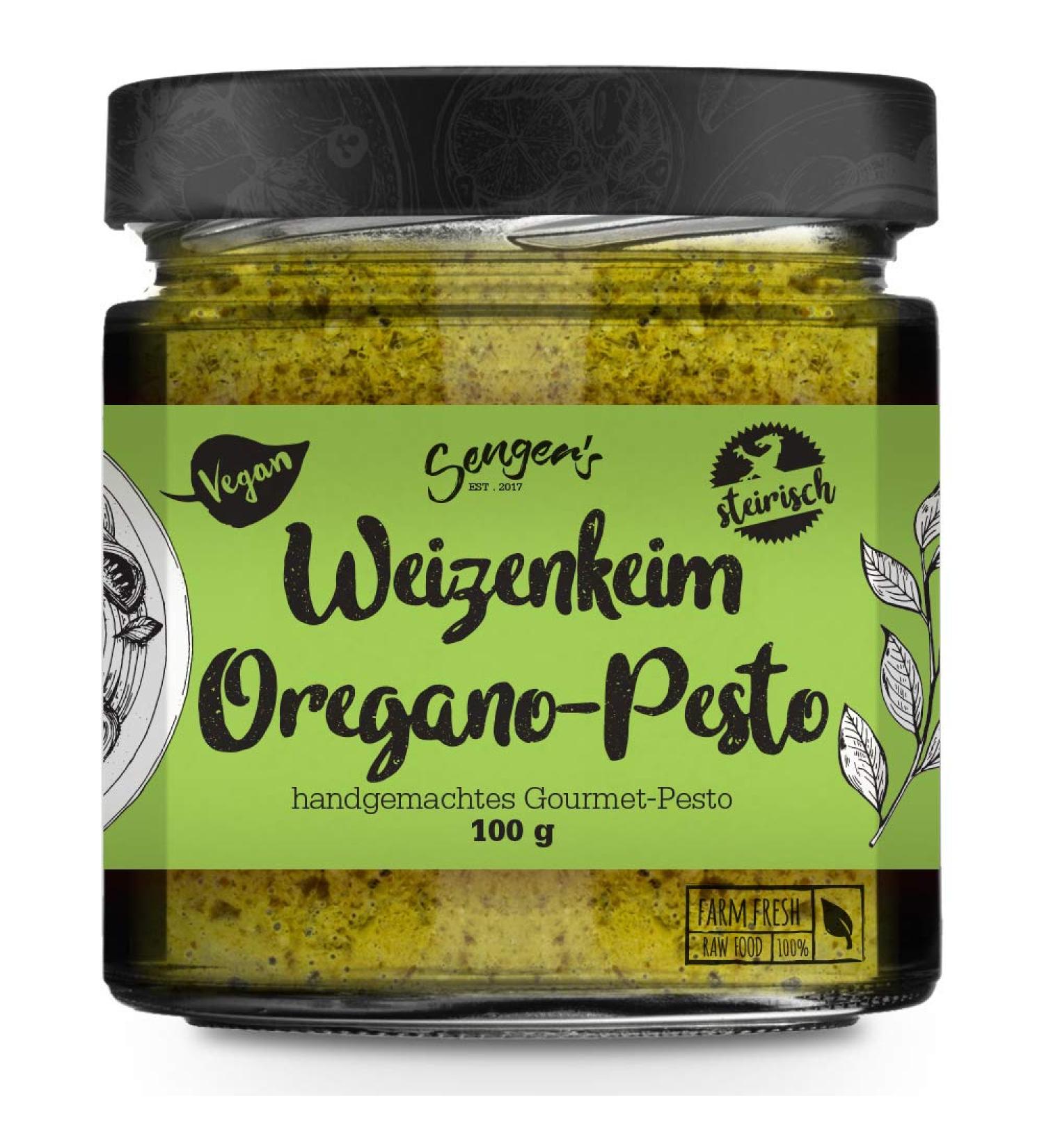  Senger's Sengers Oregano Premium Pesto Vegan Wheat Paste 100% Superfood from Austria 100g - Buy Online on GoSupps.com