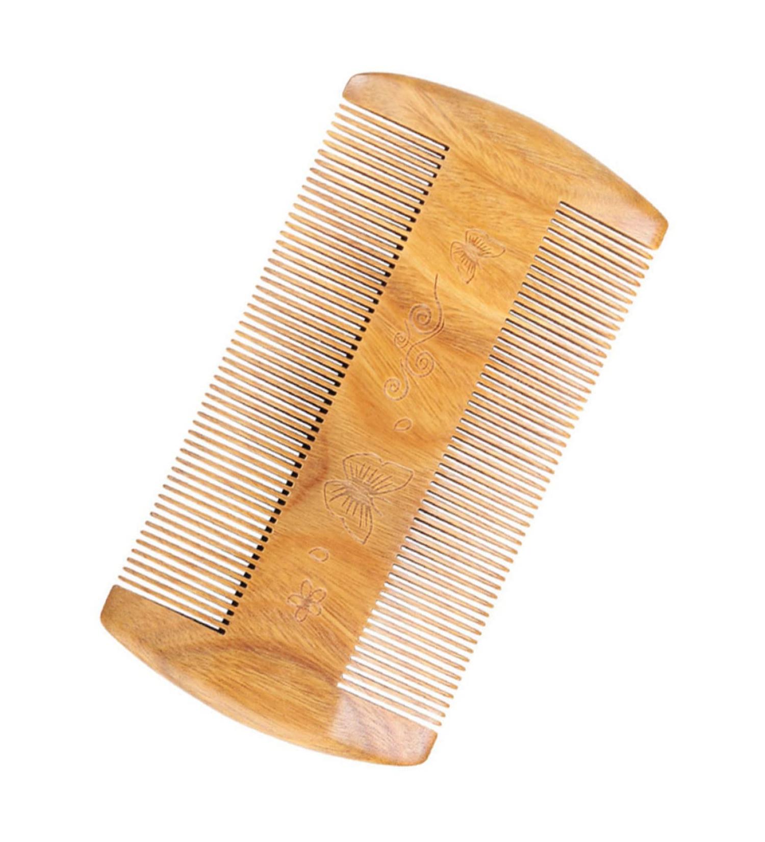 Angoily Green Sandalwood Beard and Mustache Comb - Premium Wooden Pocket Tool for Men | Perfect for Beard Grooming & Trimming - Buy Online on GoSupps.com