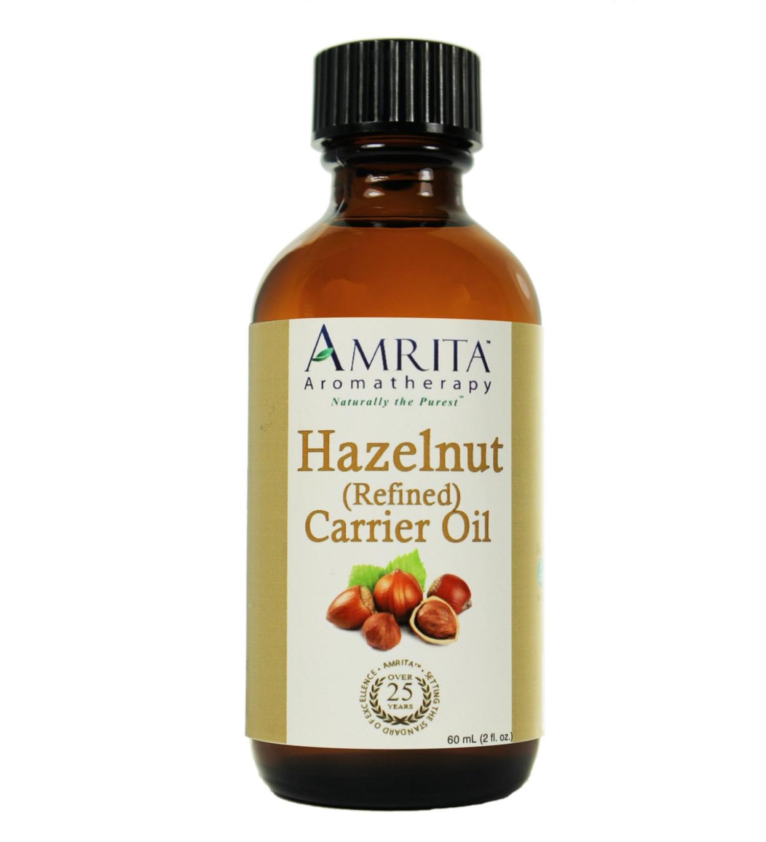 AMRITA Aromatherapy: Hazelnut Oil - Refined Carrier Oil - A Base Oil for Aromatherapy Massage Essential Oils & More - Size: 240ML