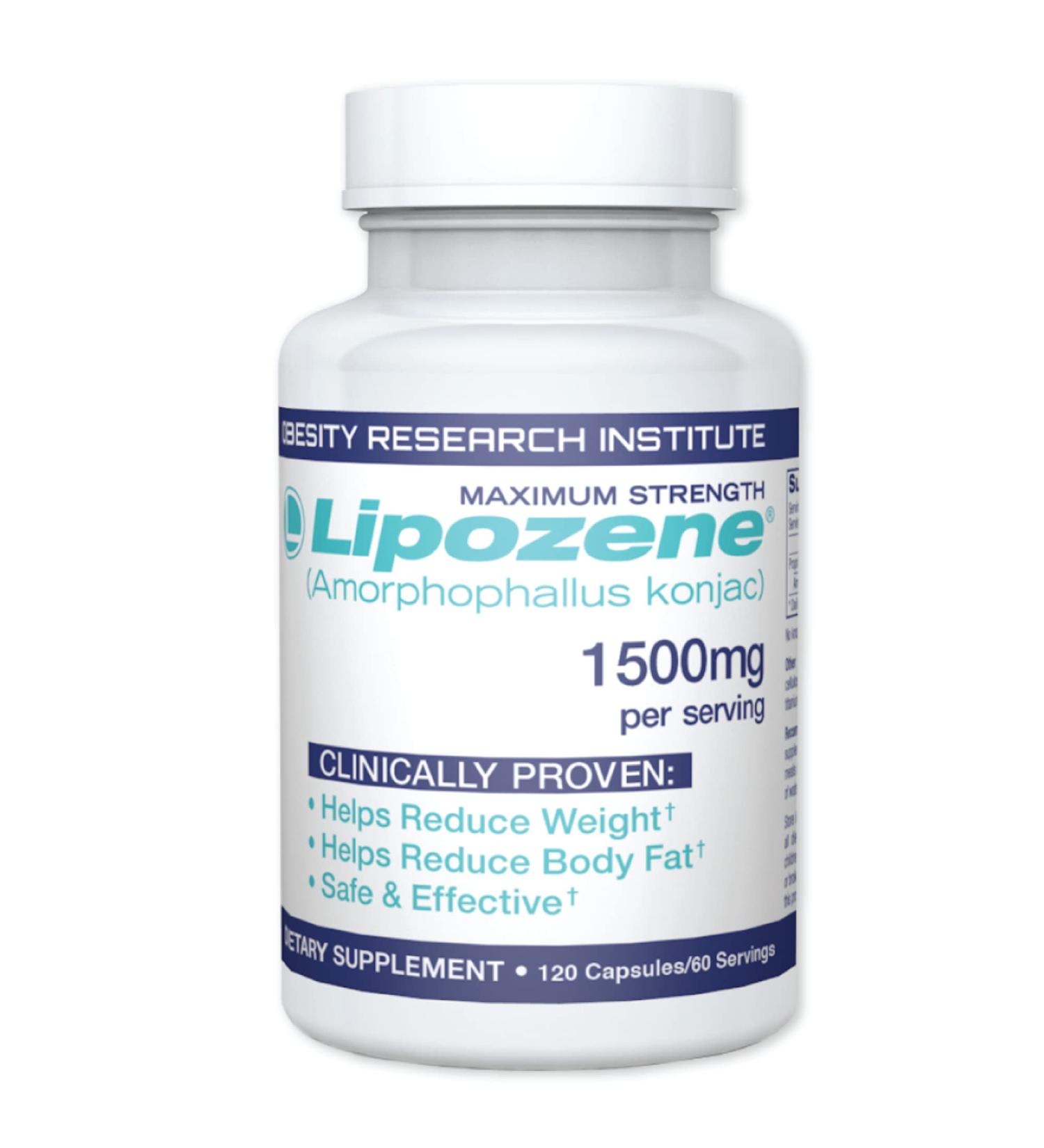 Lipozene Mega Bottle - 120 Capsules - Appetite Suppressant - 120 Count - Buy Online on GoSupps.com