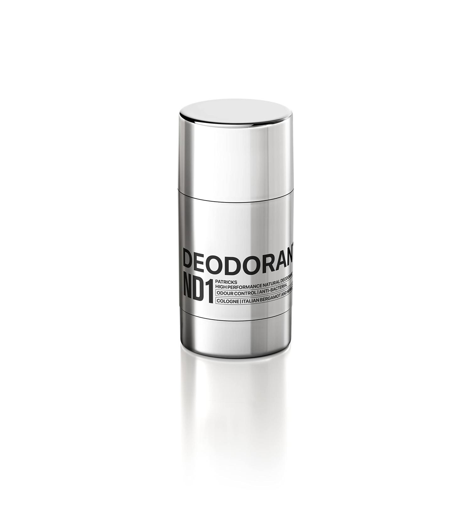PATRICKS | ND1D High Performance Natural Deodorant | High Performance Grooming for Men | 35g