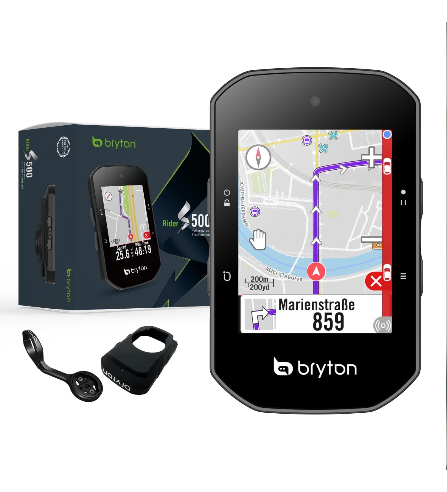 Bryton Rider S500 GPS Bike Computer - 2.4 Touchscreen Offline EU Card E-Bike Compatible (Shimano Steps & Ant+) - Buy Online on GoSupps.com
