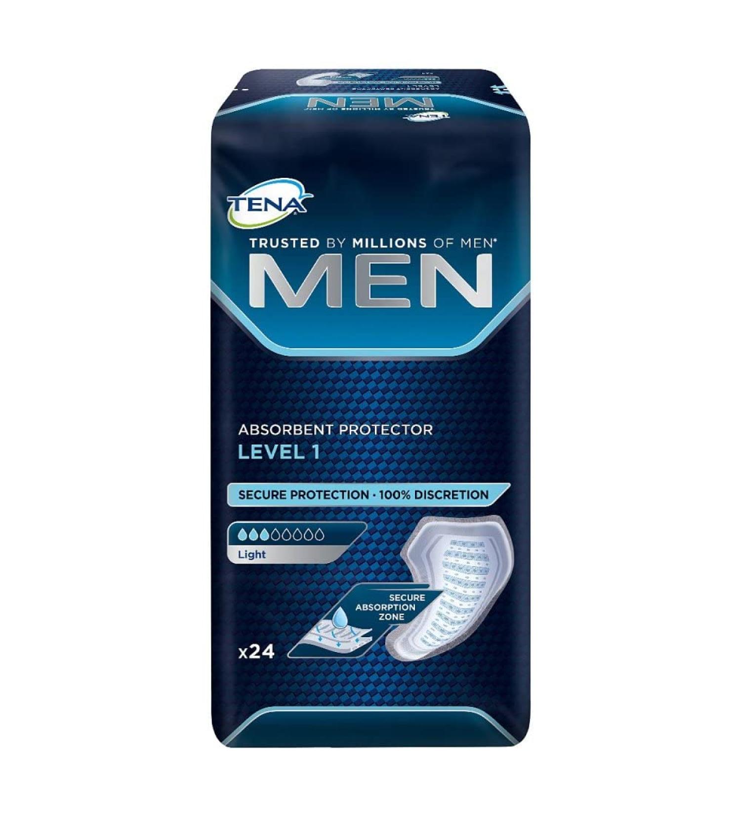 TENA Men Level 1 - 24 Pieces (1 Pack) | Premium Incontinence Protection for Men - Fast International Shipping - Buy Online on GoSupps.com