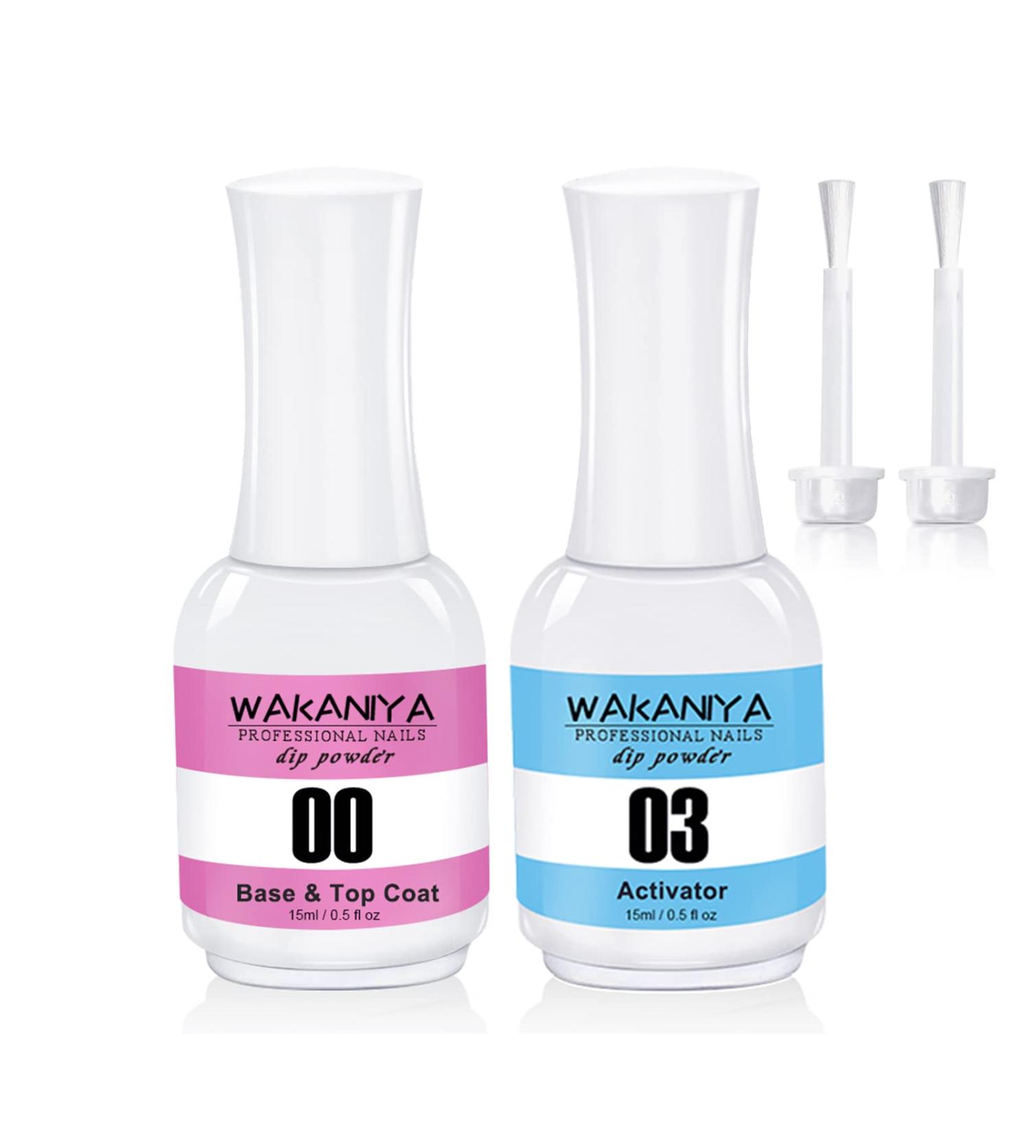 Dipping Powder 2 in 1 Essentials Kit | Base & Top Coat + Activator | 2x15ml Liquid Set for Nail Art | Professional Dip Manicure System - International Shipping Available - Buy Online on GoSupps.com
