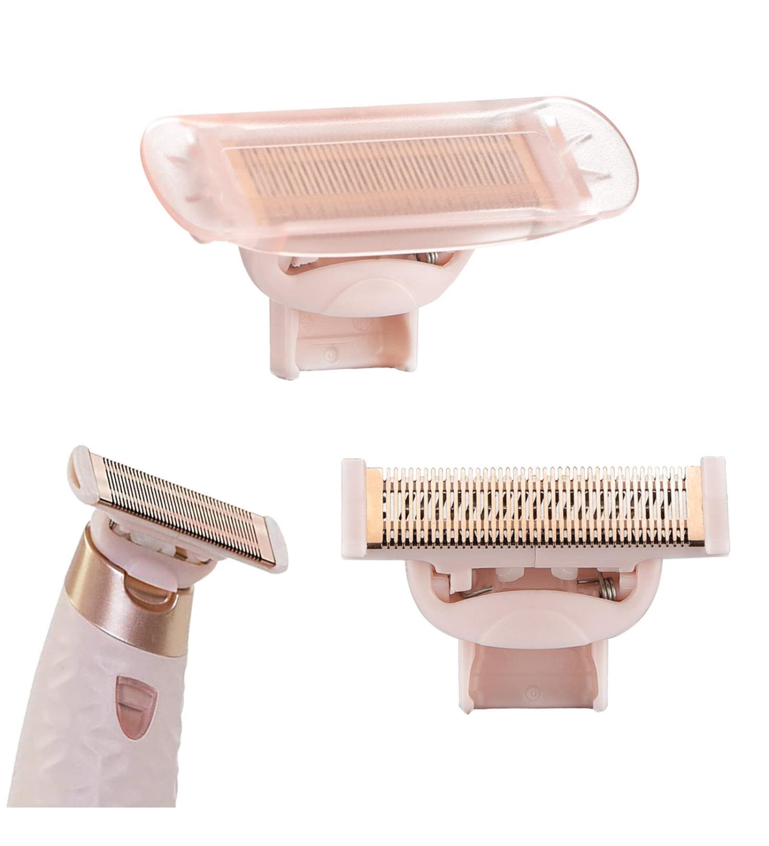 Rose Gold Plated Razor Replacement Heads - 2 Pack | For Flawless Nu and Finishing Touch Razors | Hair Remover Replacement Head with Covers for Women - Buy Online on GoSupps.com