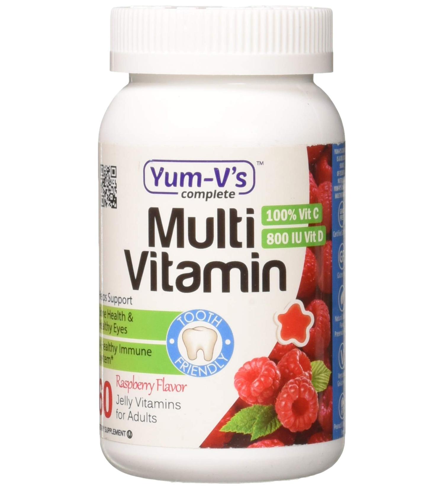 YumVs Adult Multi Vitamin - Raspberry Flavor 60 Jelly Vitamins | Boost Your Health - Buy Online on GoSupps.com