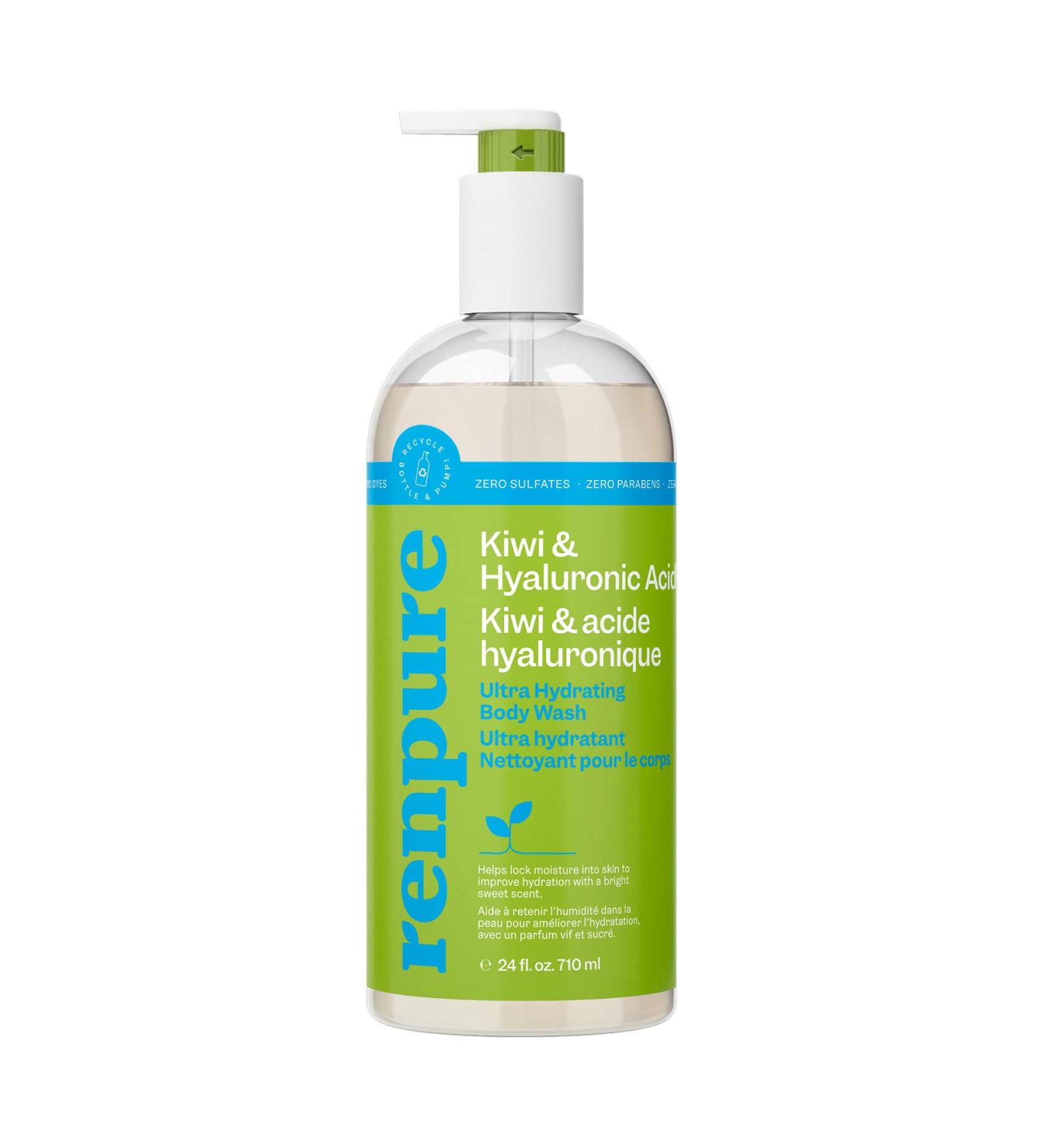 Renpure Kiwi & Hyaluronic Acid Body Wash - Ultra Hydrating, Gentle Formula - 24 fl oz - Buy Online on GoSupps.com