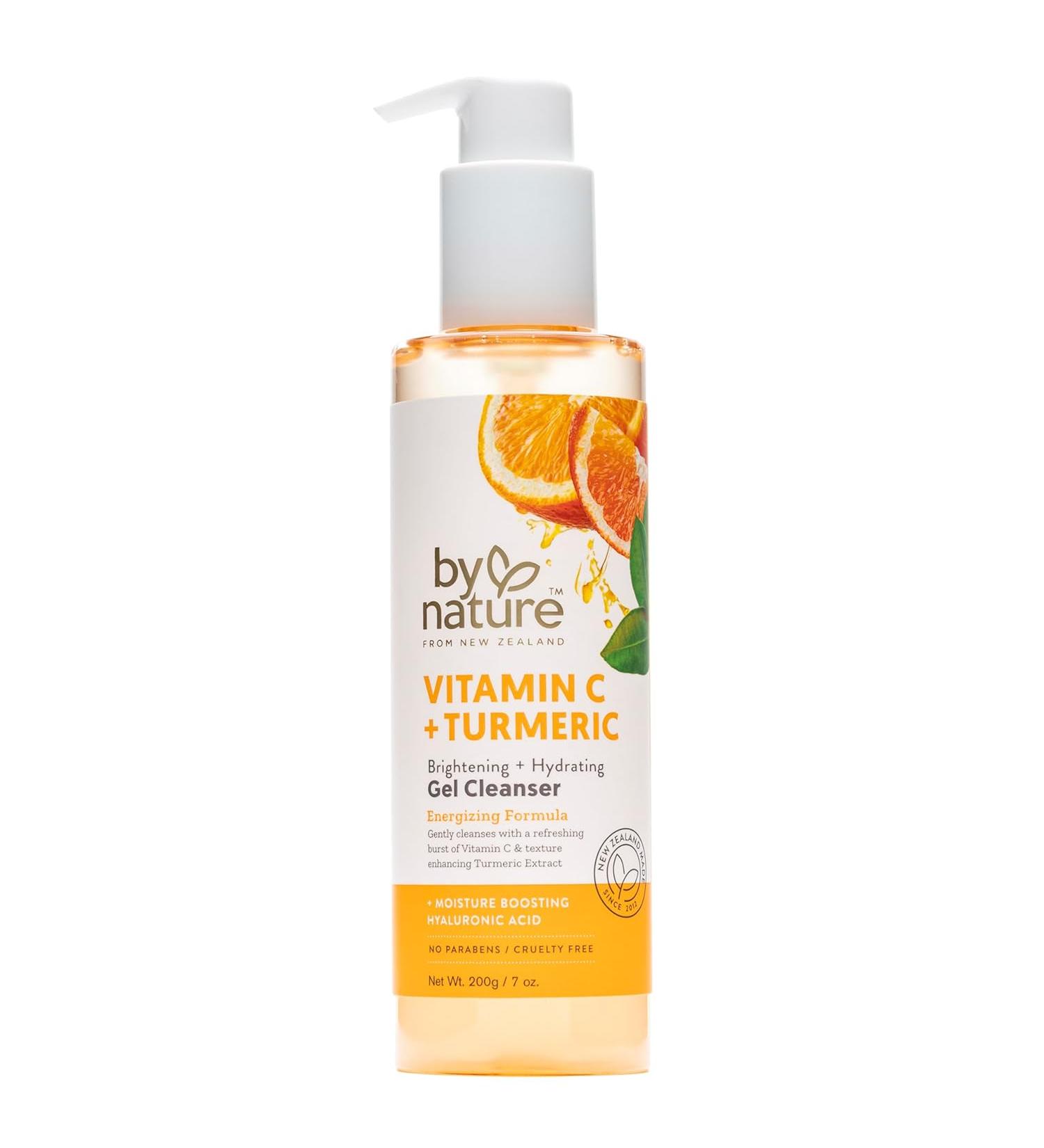 By Nature Brightening & Hydrating Gel Cleanser Facewash with Vitamin C Turmeric - 7 Oz - Buy Online on GoSupps.com