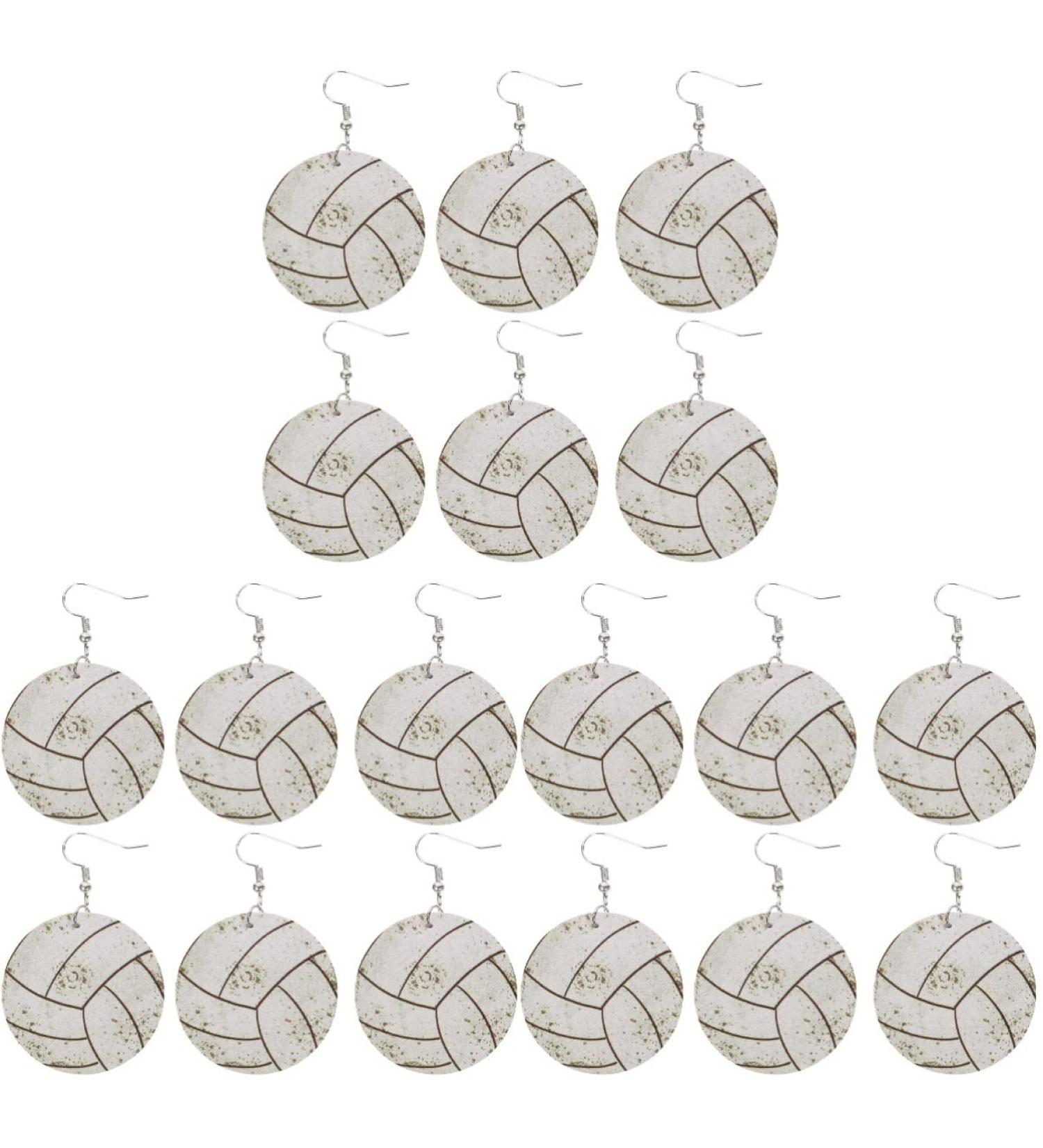 9 Pairs volleyball earrings Baseball Dangle Earrings lovers gifts earrings for women orrous female earrings couple gift fashion earrings for women teardrop accessories girl leather - Buy Online on GoSupps.com