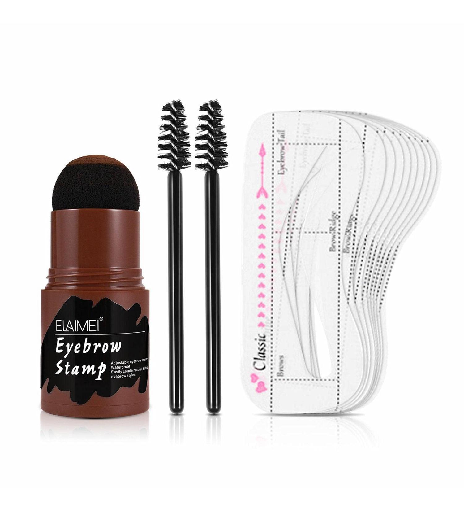 Buy Reusable Eyebrow Stencil Set | Natural Brow Powder & Stamp for Flawless Makeup - Worldwide Shipping - Buy Online on GoSupps.com