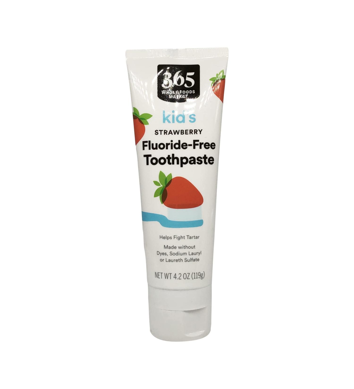 365 Whole Foods Market Kids Fluoride-Free Strawberry Toothpaste 4.2 oz - Buy Online on GoSupps.com