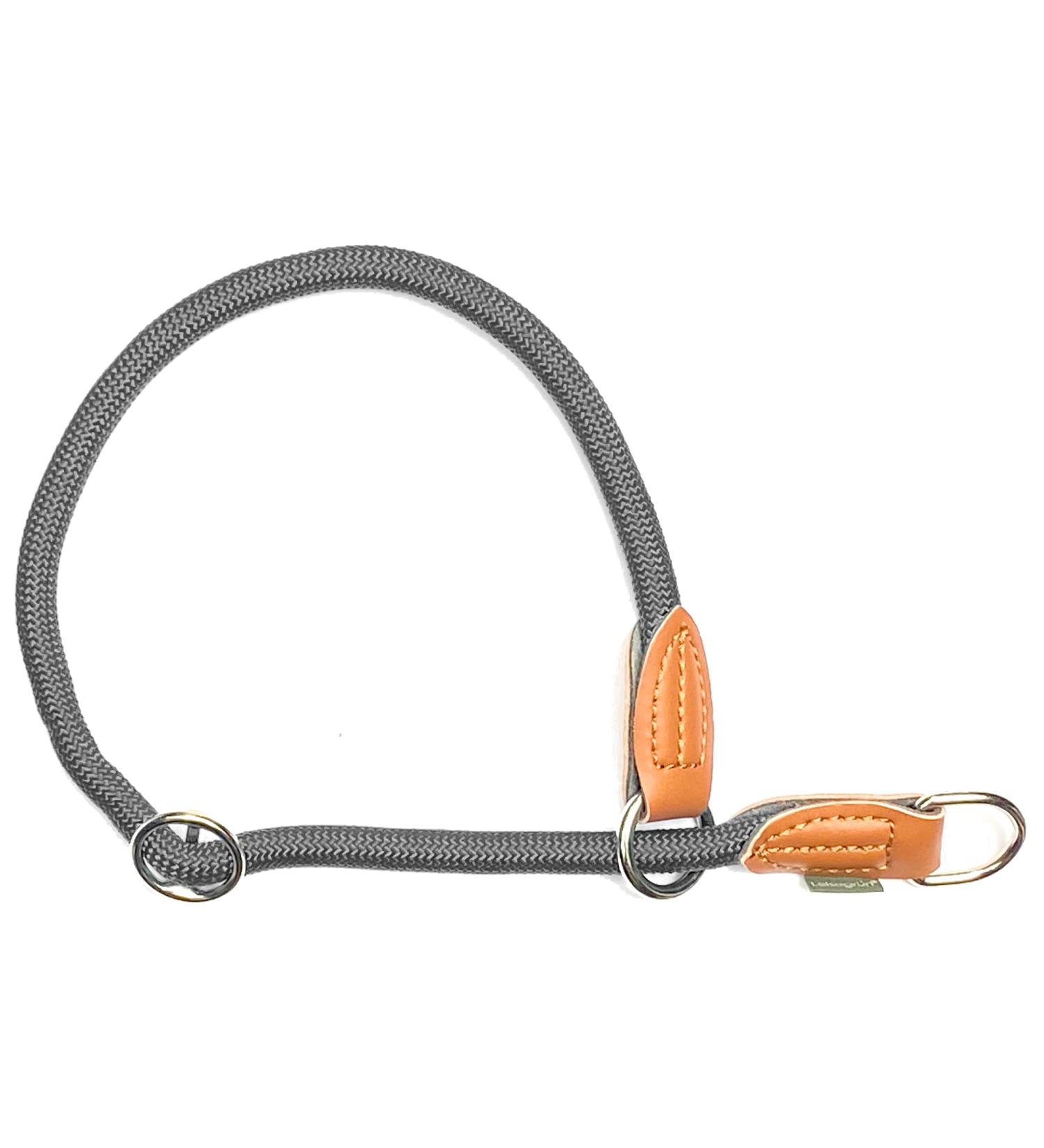 Leisegr n Paracord dog collar adjustable | Nylon dog collar | Devon model | Grey | Size: L Pidgeon Grey L