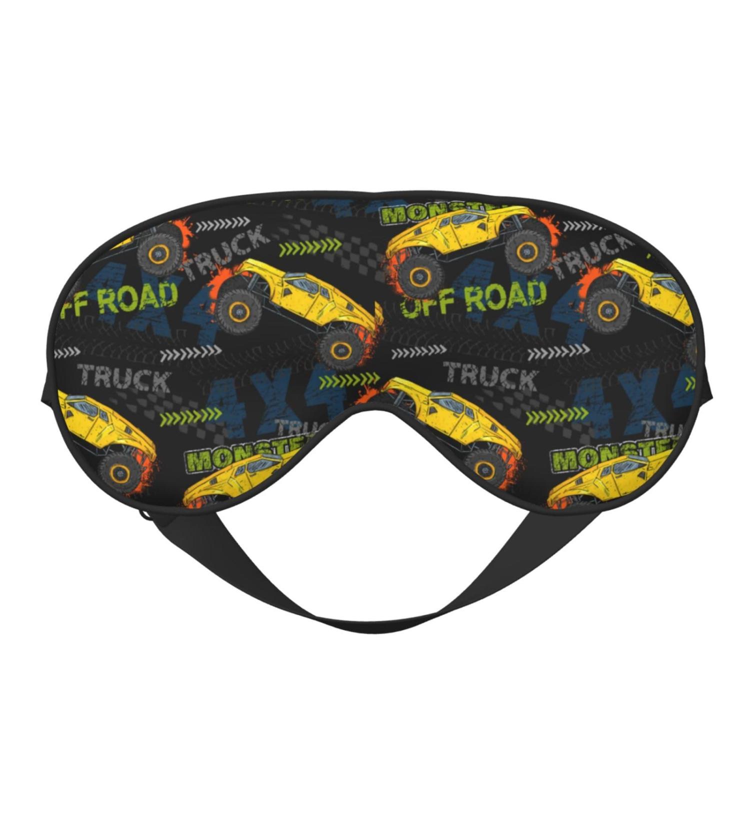 Monster Truck Sleep Eye Mask - Soft Blindfold with Elastic Strap for Travel & Night Sleep - Buy Online on GoSupps.com