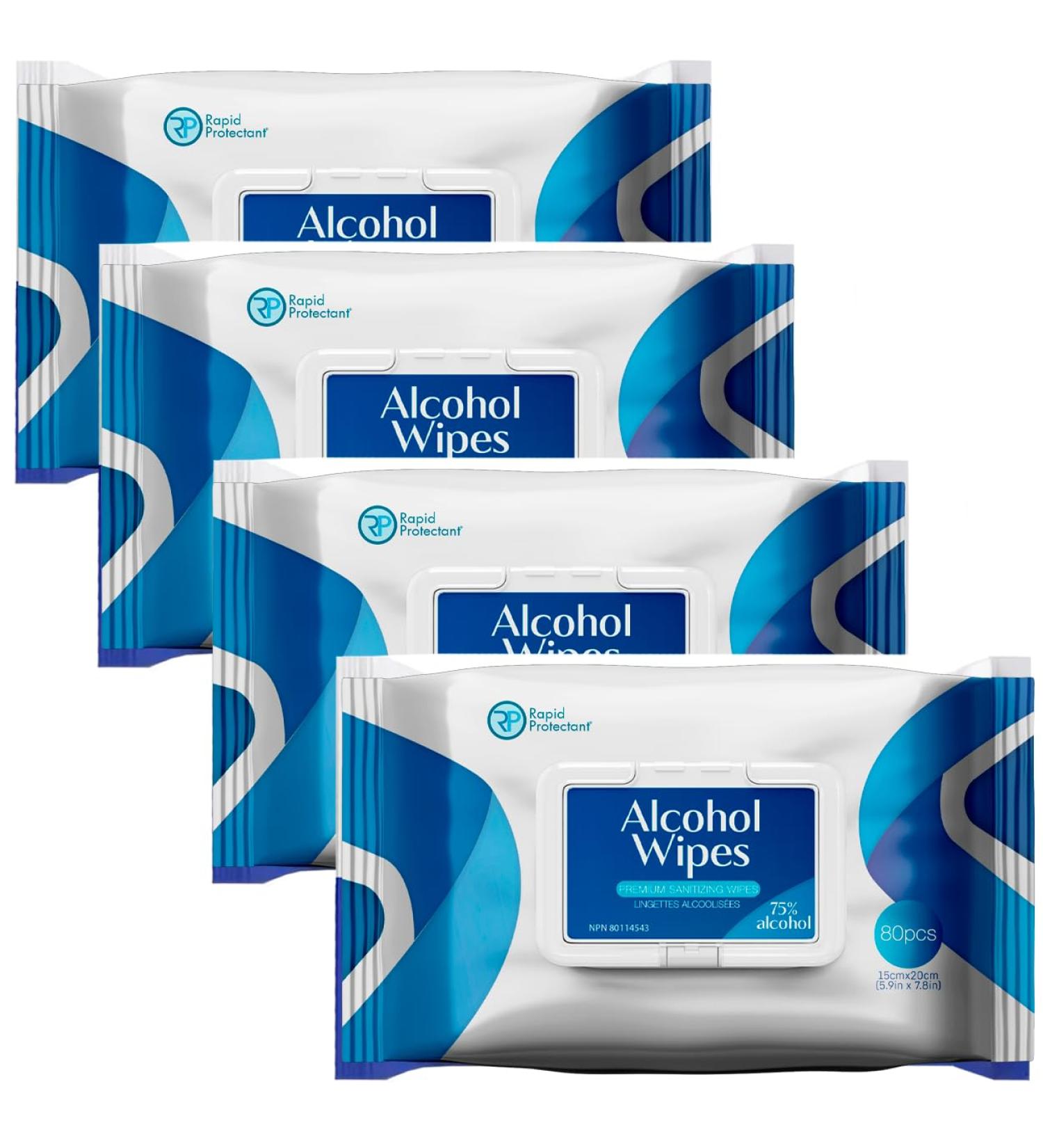 BULK Disinfectant Wipes - Hand Sanitizer Wipes - 75% Alcohol Wipes 4 x 80 pack All-Purpose Wet Wipes Disinfecting Wipes Woven (320 Wipes) - Buy Online on GoSupps.com