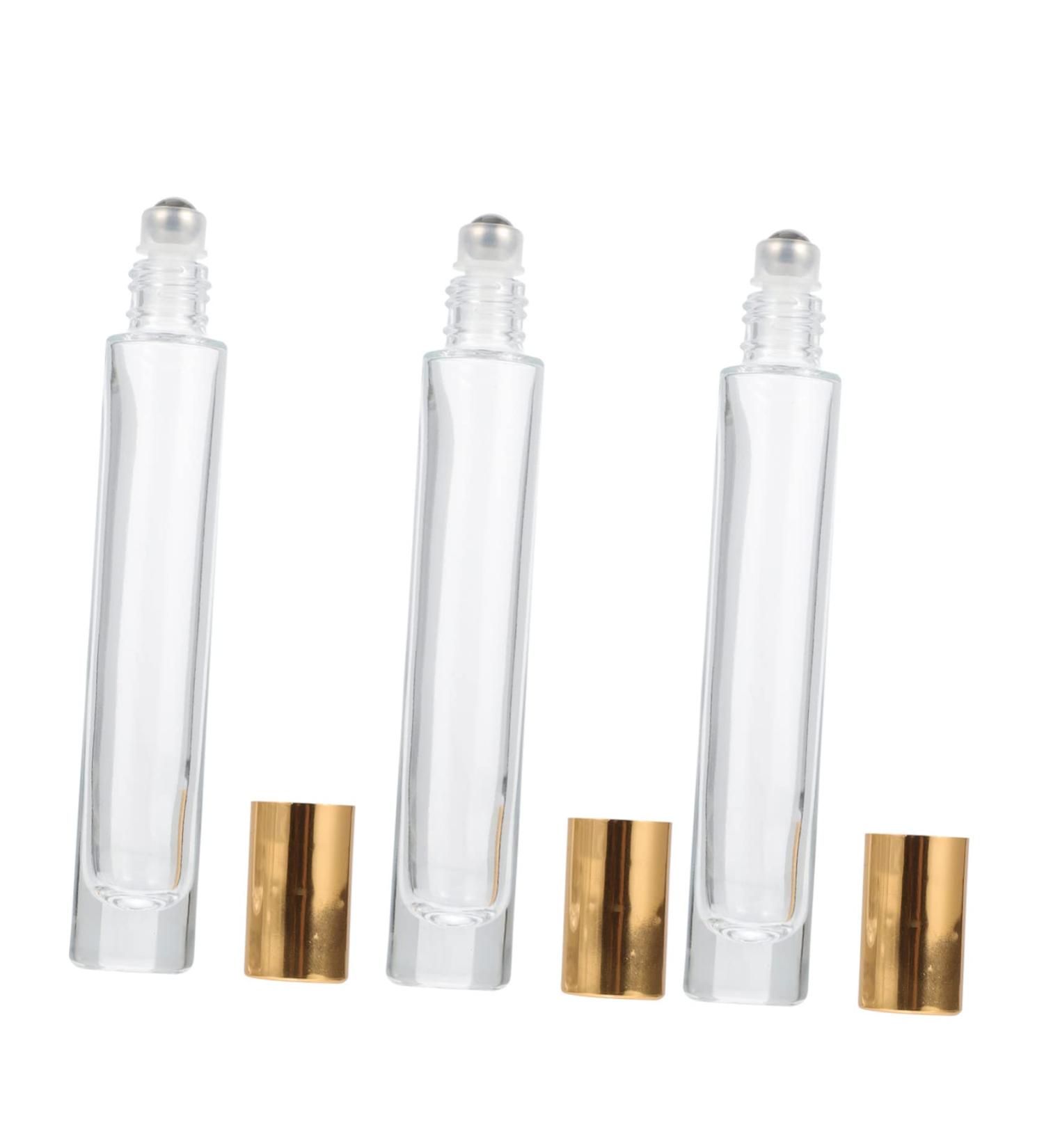 Frcolor 5-Pack Roll-On Filling Empty Tincture Bottles | Refillable Essential Oil Drip Containers | Gold Tubes for Cosmetics & Small Terrariums (11x1.5cm) - Buy Online on GoSupps.com