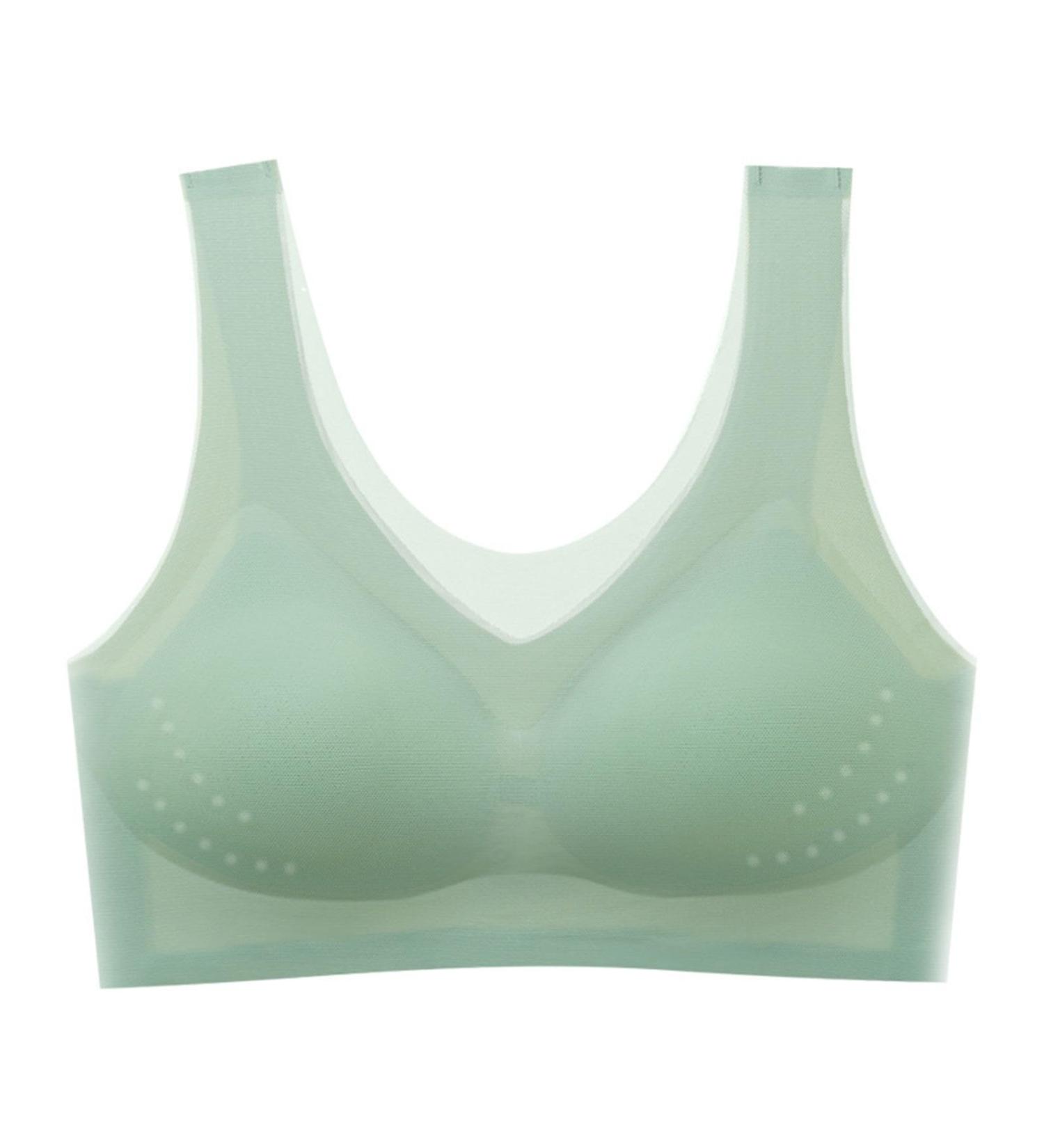 Women s Ultra-Thin Ice Skating Bustier Bra | Seamless & Comfortable Summer Bikini in Green 4XL - Buy Online on GoSupps.com
