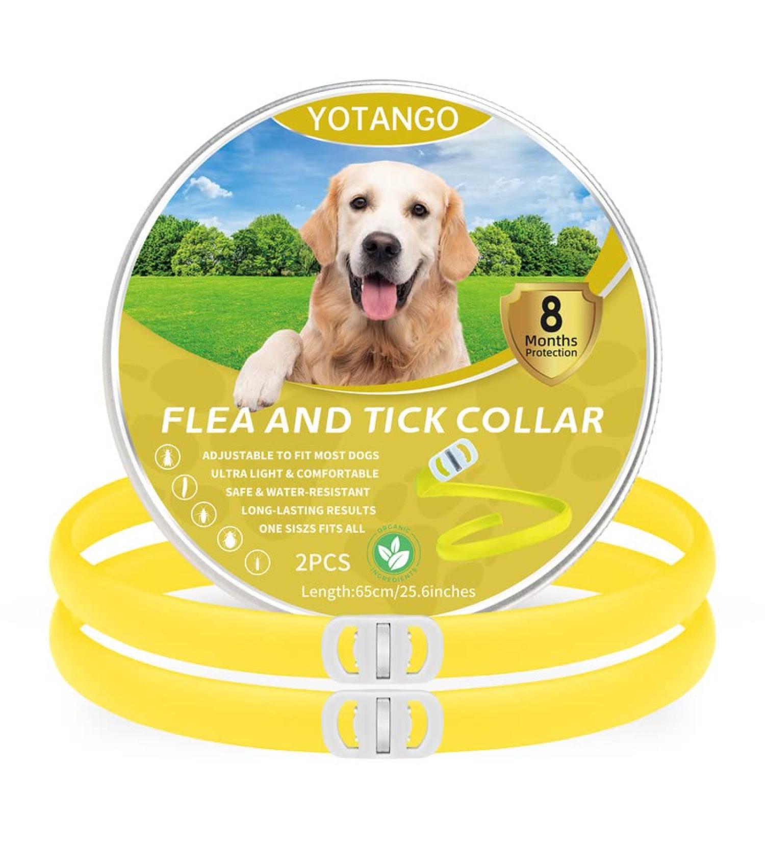 YOTANGO Dog Collar Repellent 2-Pack Dog Collar Repellency Slow Release Pleasant Aroma Waterproof - Yellow - Buy Online on GoSupps.com