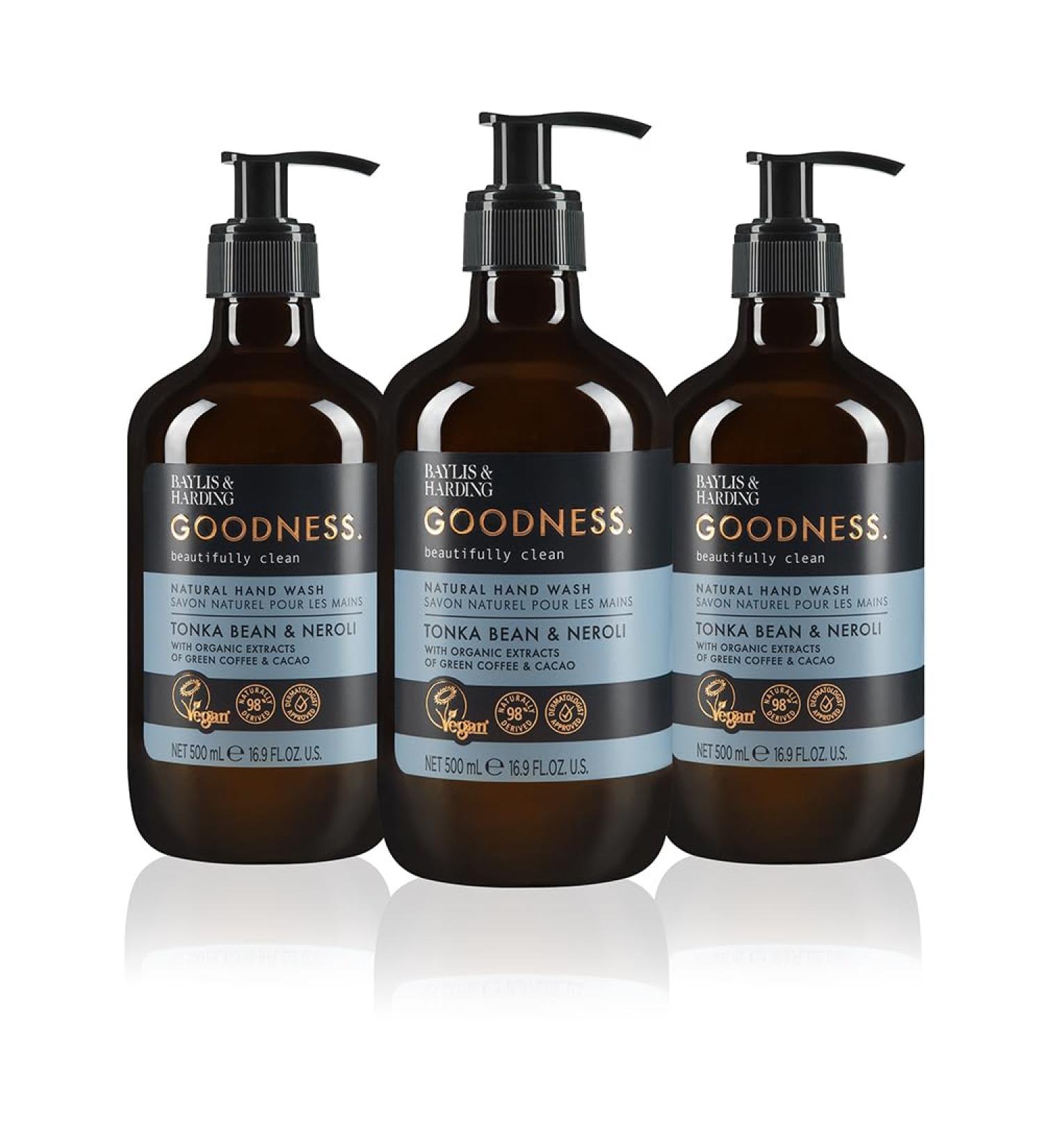 Baylis & Harding Goodness Tonka Bean & Neroli Hand Wash 500 ml (Pack of 3) - Vegan Friendly 500 ml (Pack of 3) Tonka Bean & Neroli - Buy Online on GoSupps.com