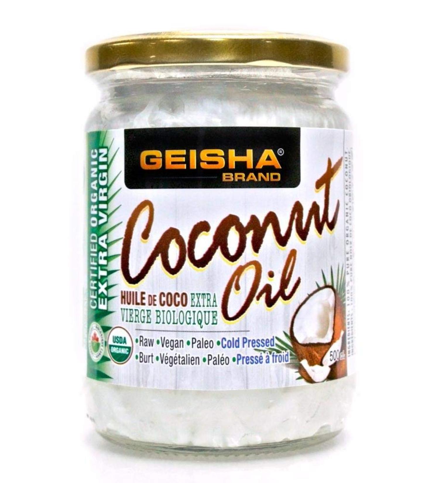 GEISHA Organic Extra-Virgin Coconut Oil (500ml) - Buy Online on GoSupps.com