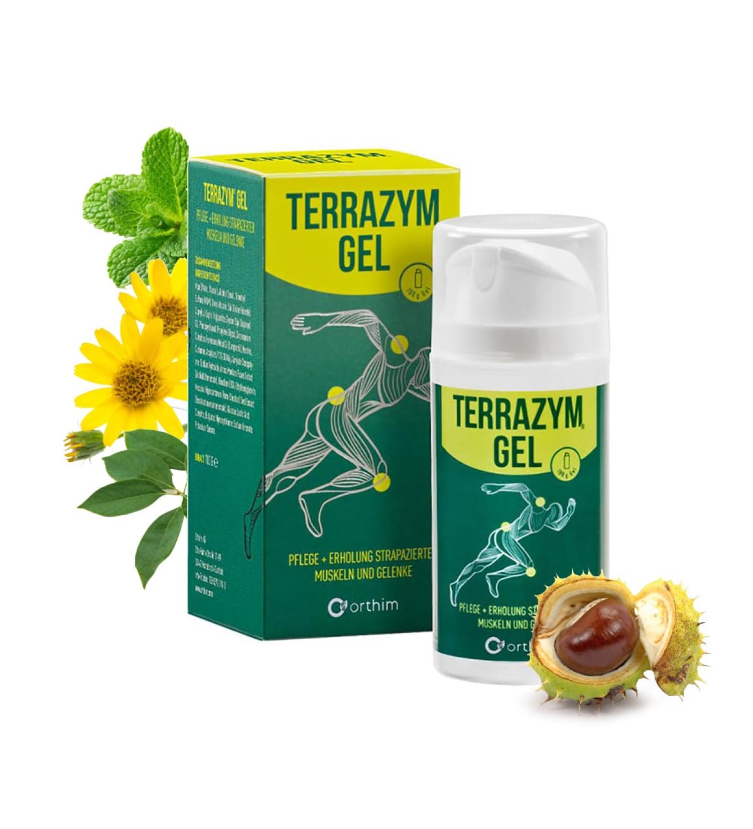 Terracym Gel 100g - Fast Muscle & Joint Recovery with Arnica & Campher | 100% Vegan Paraben-Free | Made in Germany - Buy Online on GoSupps.com