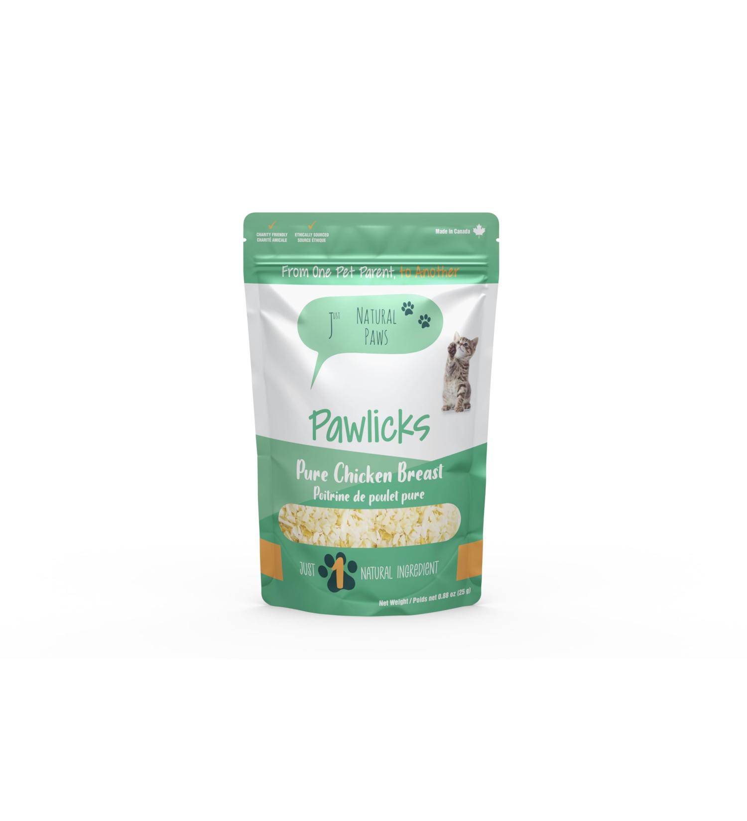 Just Natural Paws Cat Pawlicks 37g - Pure Chicken Breast - Freeze Dried - Single Ingredient - Healthy Natural Cat Treat & Food Topper - Buy Online on GoSupps.com