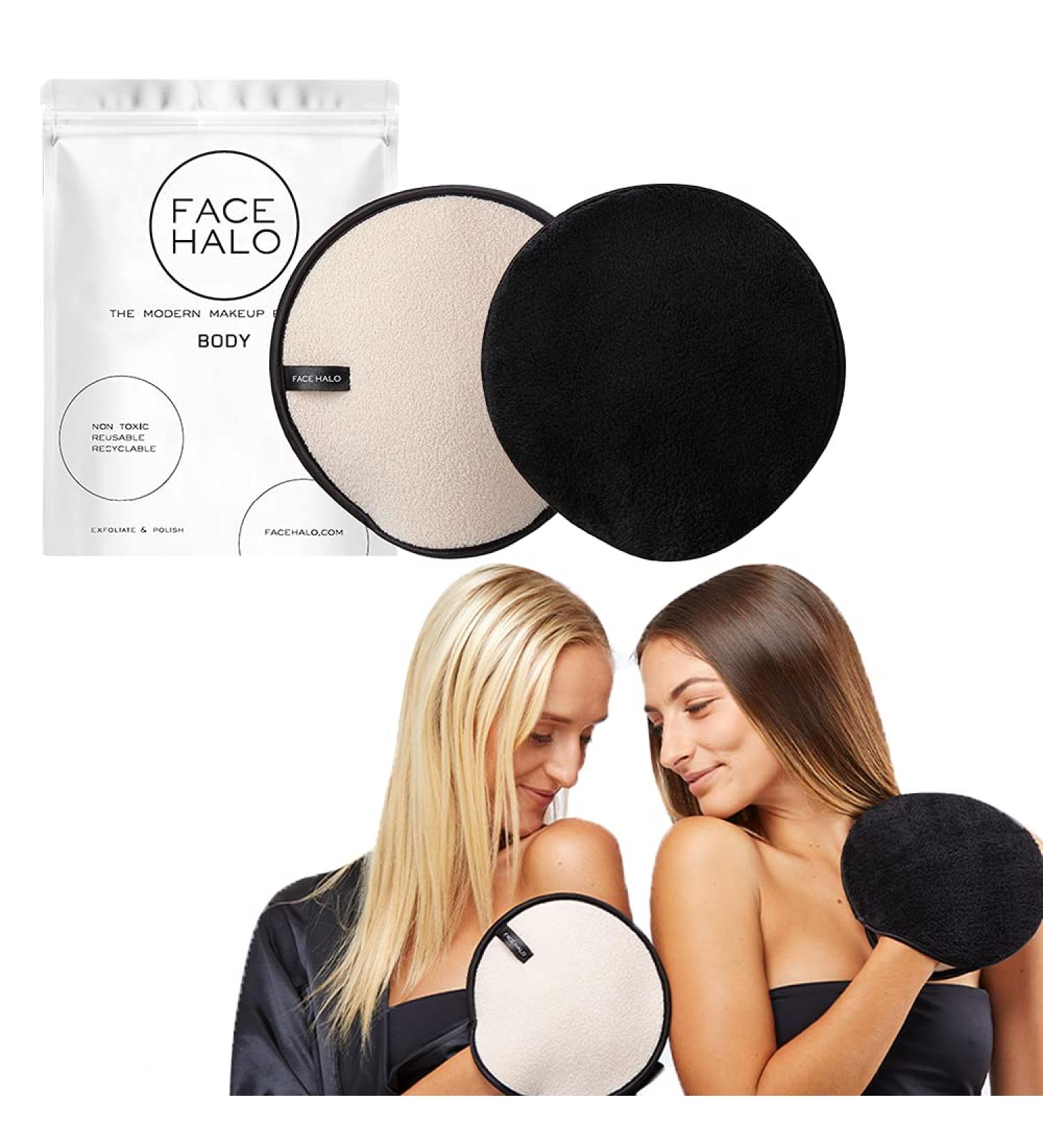 Face Halo Body Exfoliator & Polish - Dual-sided Mitt with HaloTech Fibers | Chemical-Free and Eco-Friendly | Gentle on All Skin Types | Saves Money with Just Add Water - Buy Online on GoSupps.com