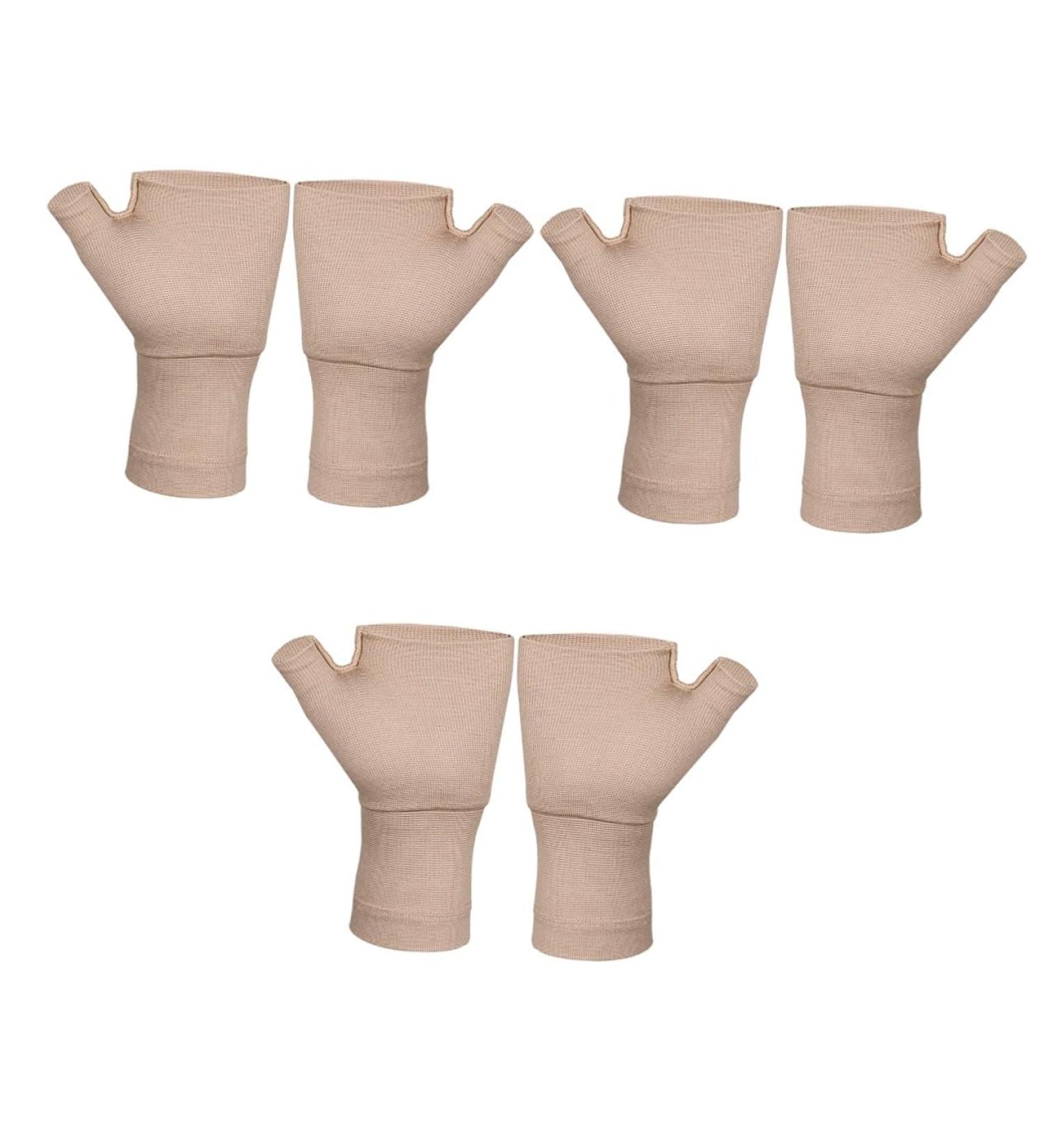 3 Pairs Pressure Wrist Compression Brace Gloves for Carpal Tunnel & Thumb Support | Ultimate Wrist Support Sleeves - Buy Online on GoSupps.com