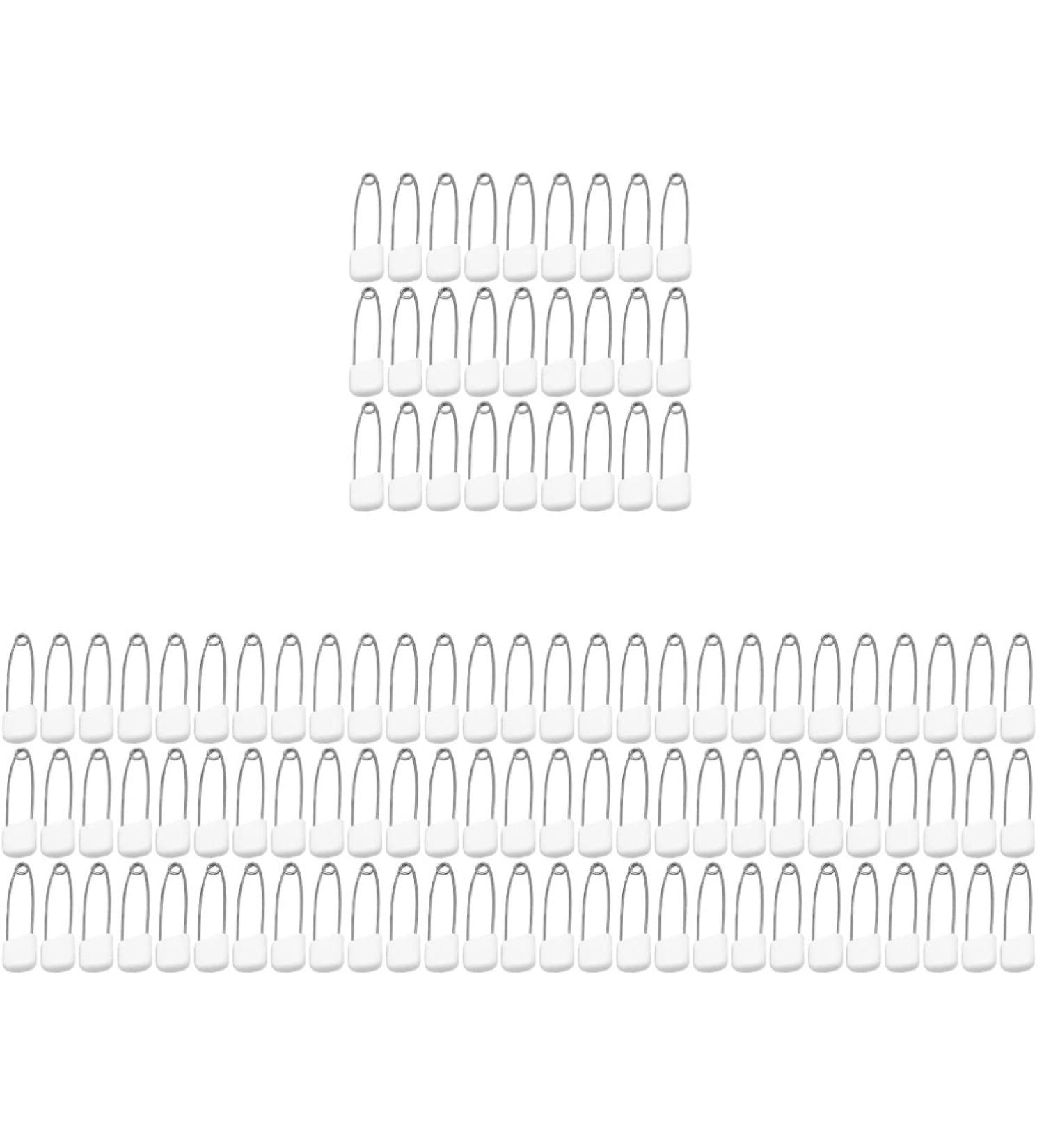 400 Pcs iplusmile Safety Pins for Toddlers and Newborns - Baby Diaper Pins with Plastic Locking Head - Toddler Bibs and Clothing Supplies - White Steel Pins 5.4x1cm (Pack of 4) - Buy Online on GoSupps.com