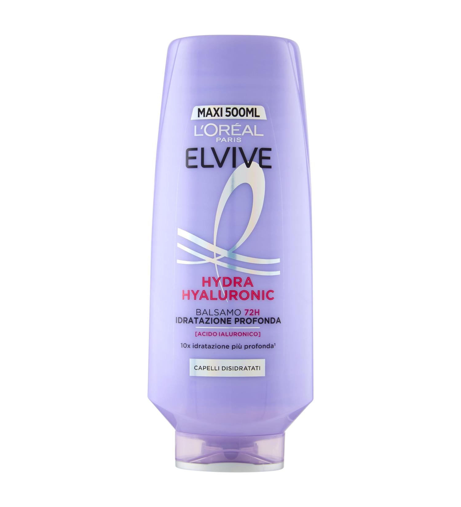 L'Oreal Paris L'Or al Elvive Moisturizing Conditioner Dry Waterlogged Hair Luminous Voluminous and Lightweight Hair Up to 72H of Hydration Enriched with Pure Hyaluronic Acid Hydra Hyaluronic 250 ml