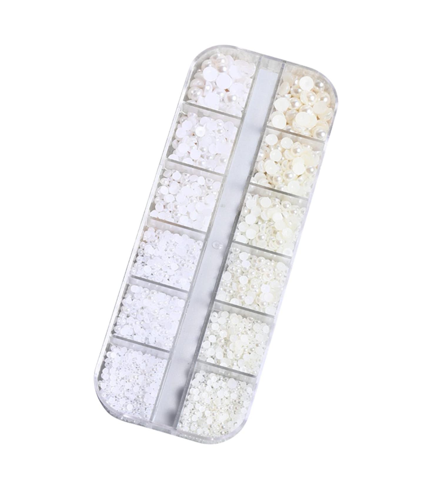 FEIlei 12 Grids Nail Charms Rhinestones Flat Back Diamond Nail Art Crafts Rhinestones - Buy Online on GoSupps.com