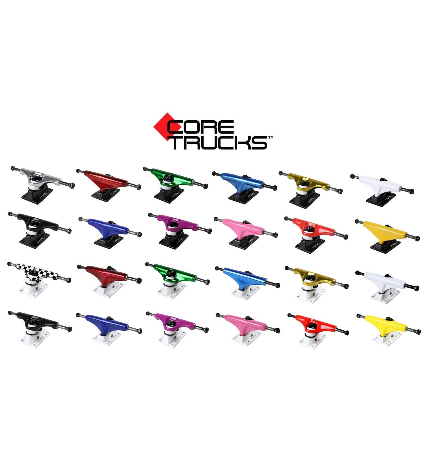 Core Skateboard Trucks - Aluminum Alloy Premium Bushings - Metallic Red/Black - Size 5.5 (8.25) - Buy Online on GoSupps.com