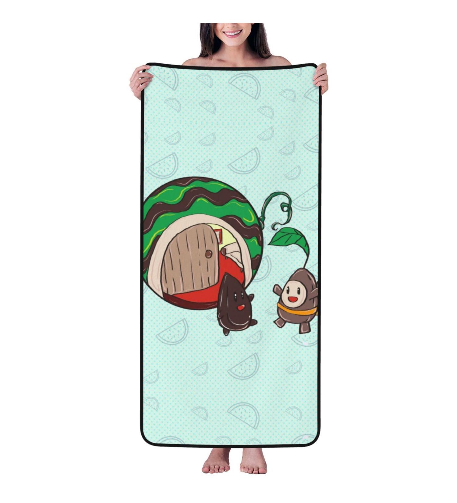 HYTTER Sunflower seeds watermelon seeds Prints Coral Velvet Towel 27 x 55 in : Skin-friendly and comfortable good water absorption exquisite - Buy Online on GoSupps.com