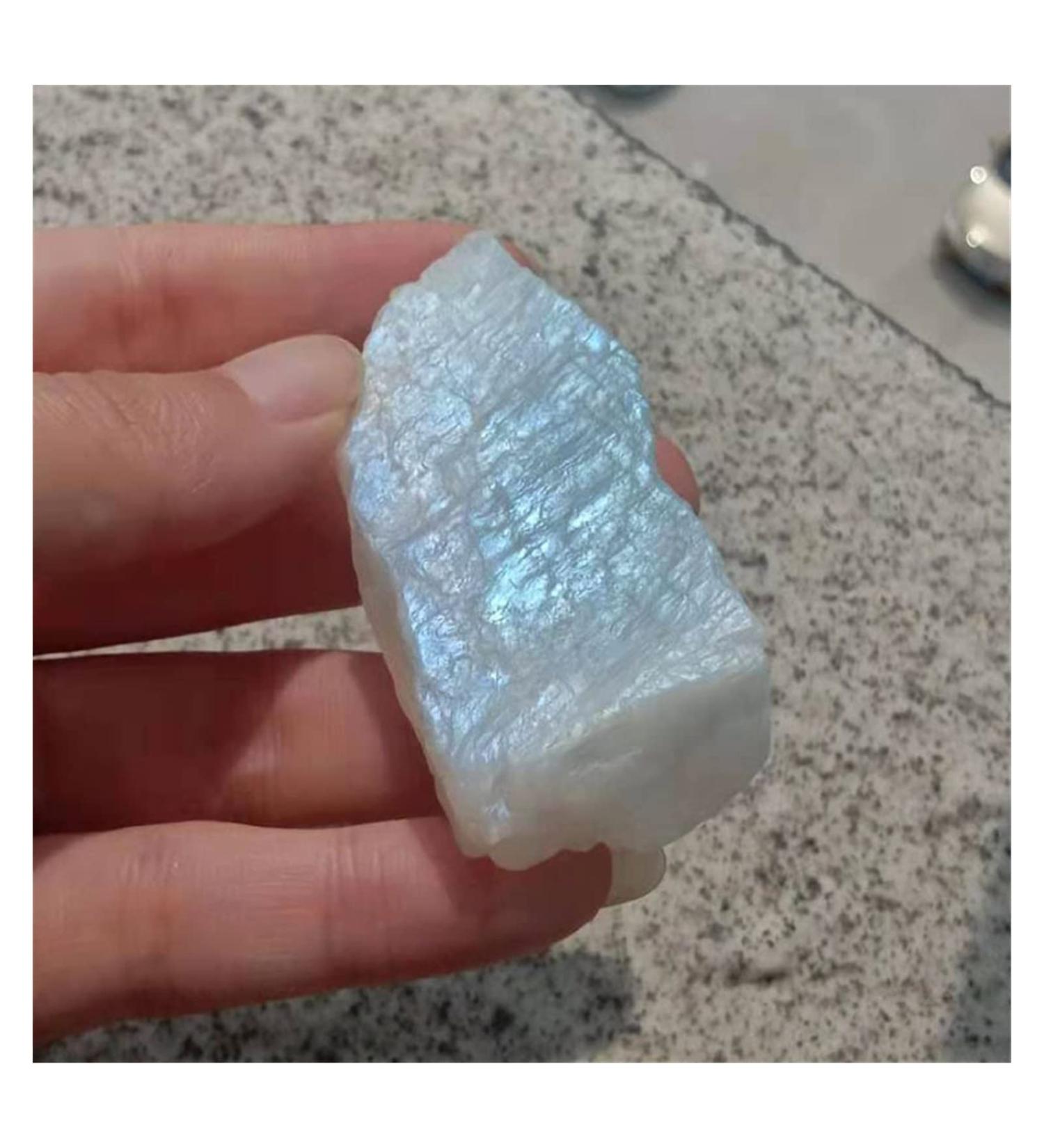 Natural Crystal Rough 1PC Natural White Moonstone Blue Light Stones Crystal Rockstone Reiki Healing Specimen Rough Mineral Decor Collecting Home Decoration (Color : Blue Moonstone Size : 20-30g) 20-30g Blue moonstone - Buy Online on GoSupps.com